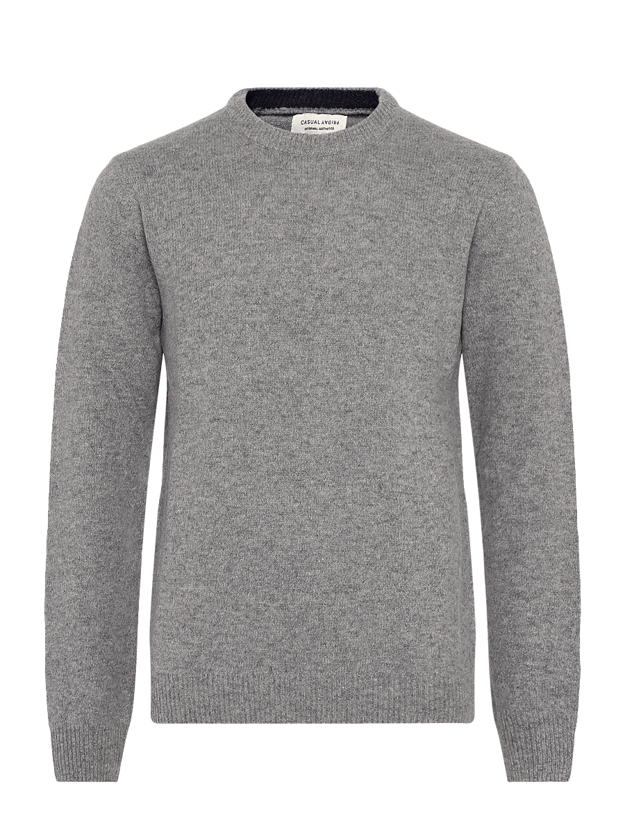 Casual Friday - CFKARL LAMBSWOOL KNIT - Ümara kaelusega - monument melange - 0