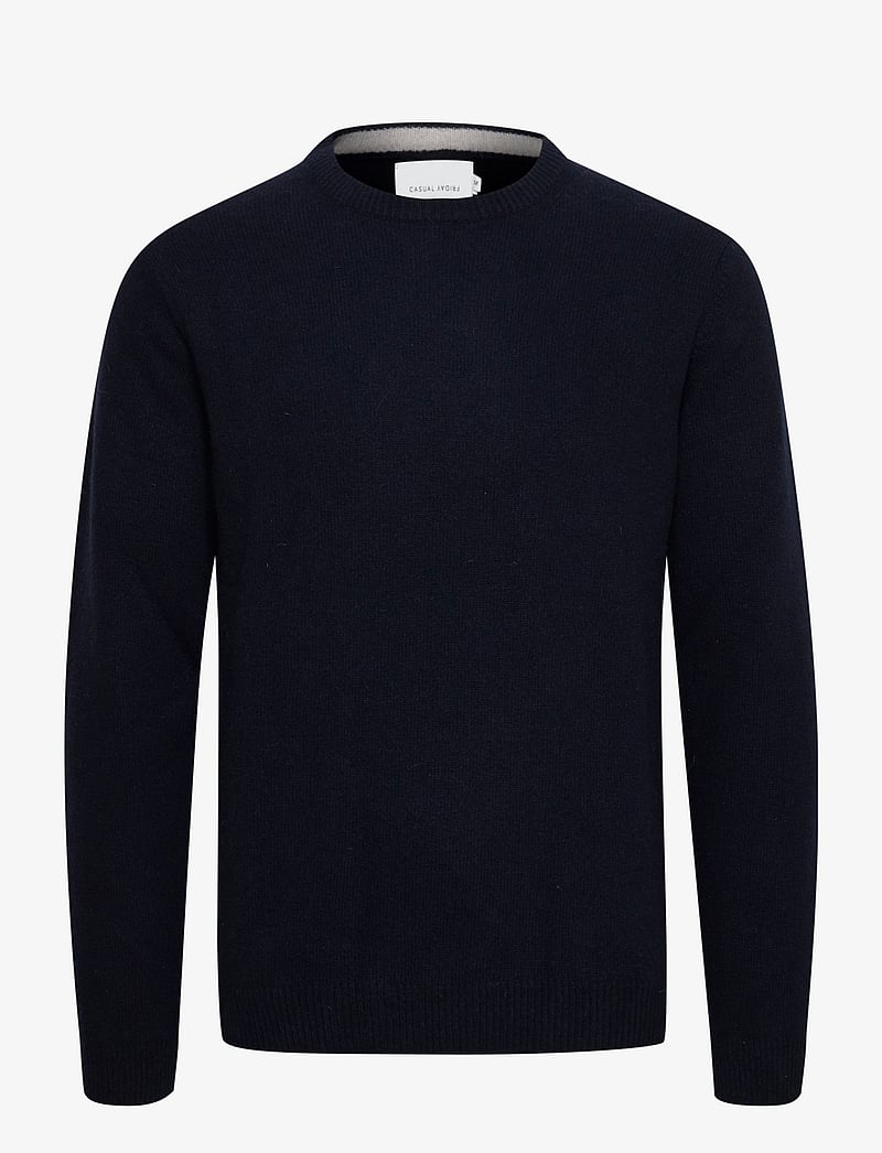 Casual Friday - CFKARL LAMBSWOOL CREW NECK KNI - ronde hals - navy blazer - 0