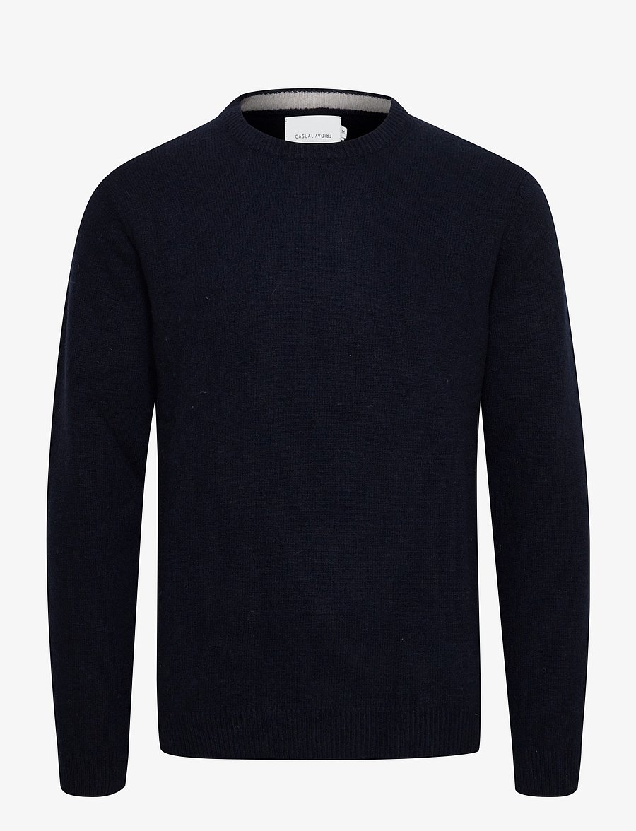 Casual Friday - CFKARL LAMBSWOOL CREW NECK KNI - rundhals - navy blazer - 0