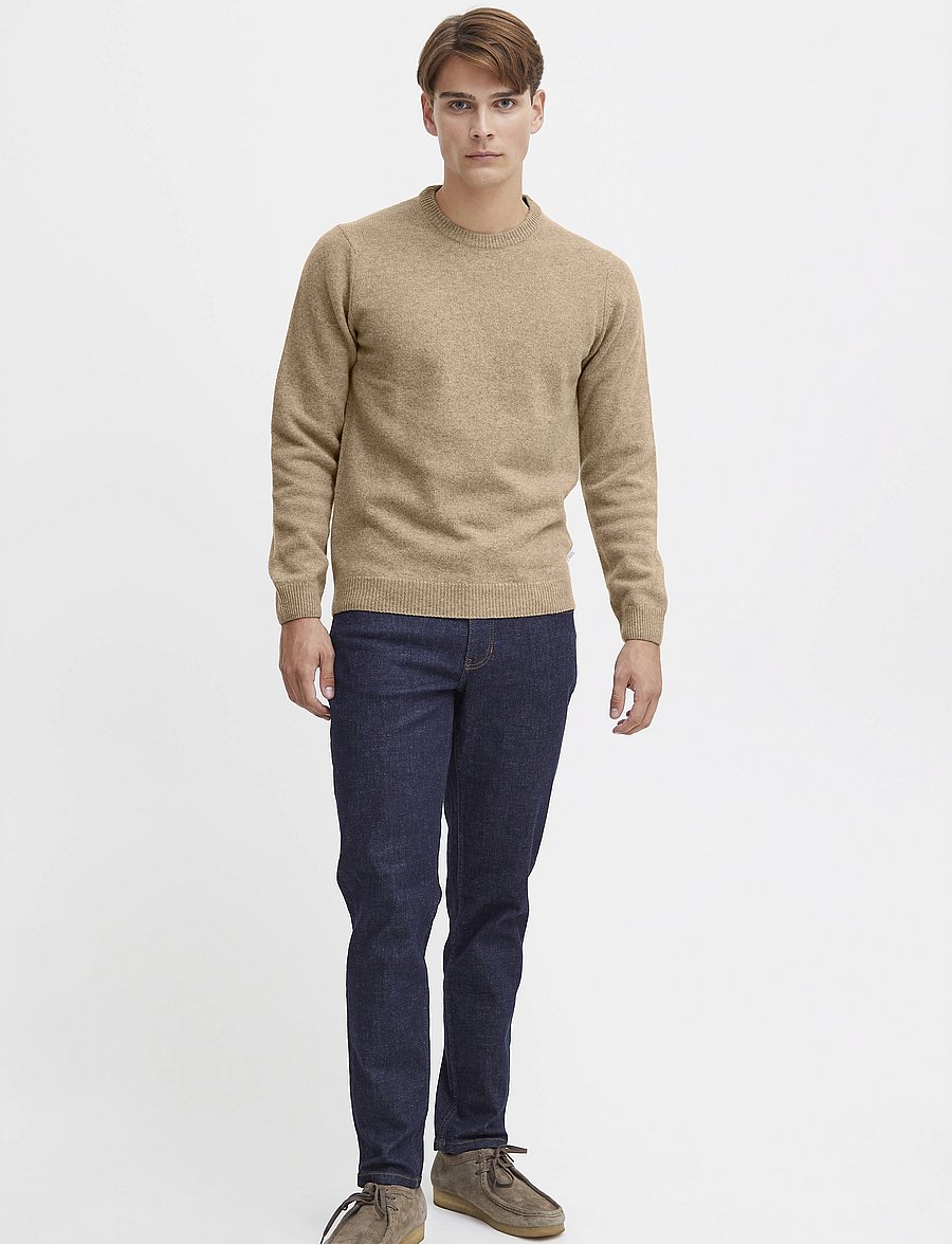 Casual Friday - CFKARL LAMBSWOOL KNIT - rundhalsad - silver mink melange - 0