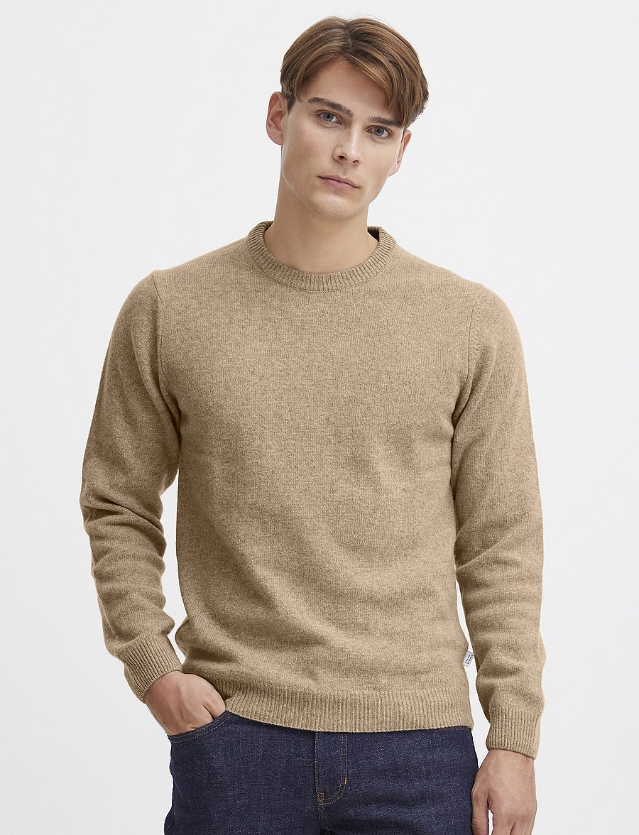Casual Friday - CFKARL LAMBSWOOL KNIT - rundhalsad - silver mink melange - 3