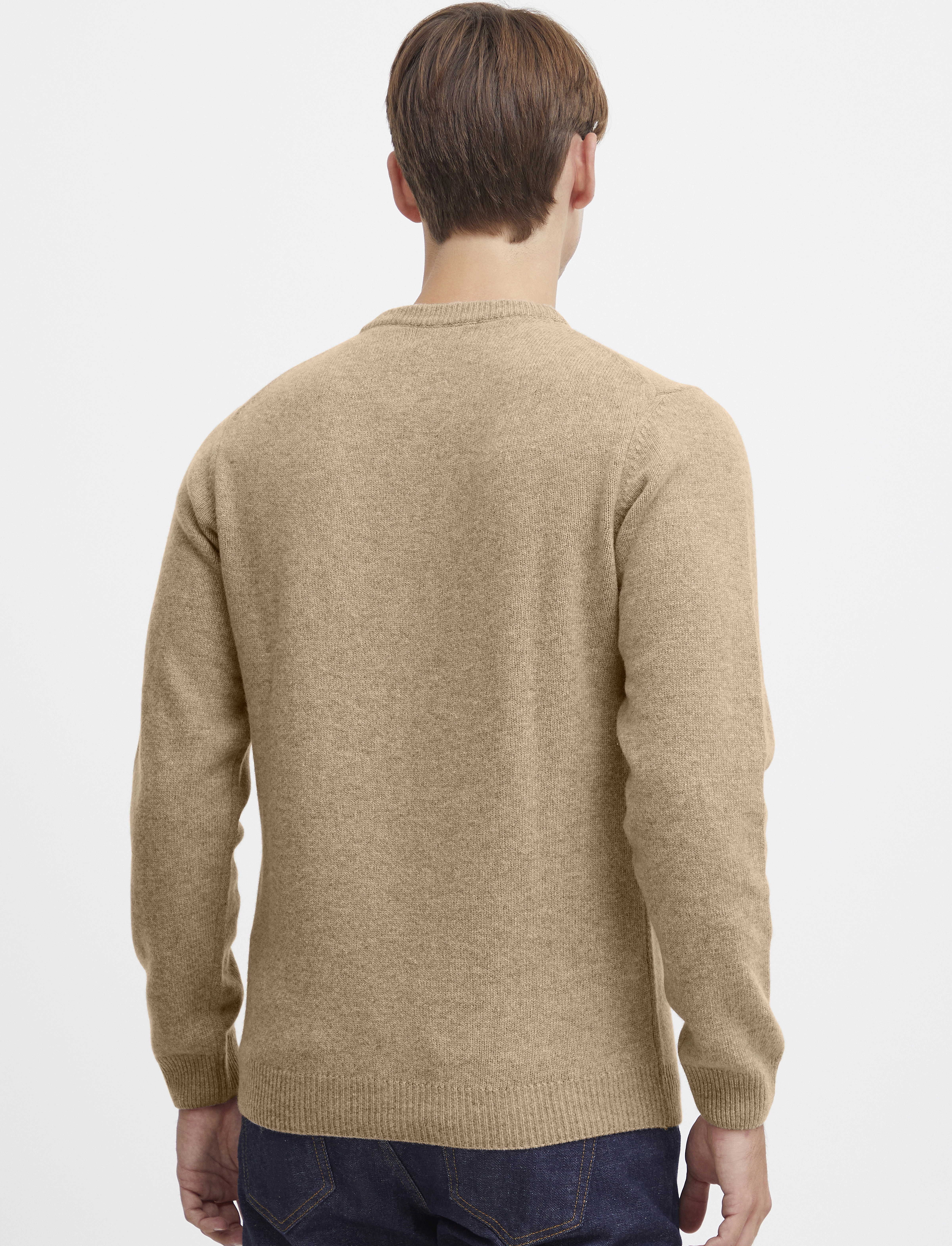 Casual Friday - CFKARL LAMBSWOOL KNIT - tavalised kudumid - silver mink melange - 4