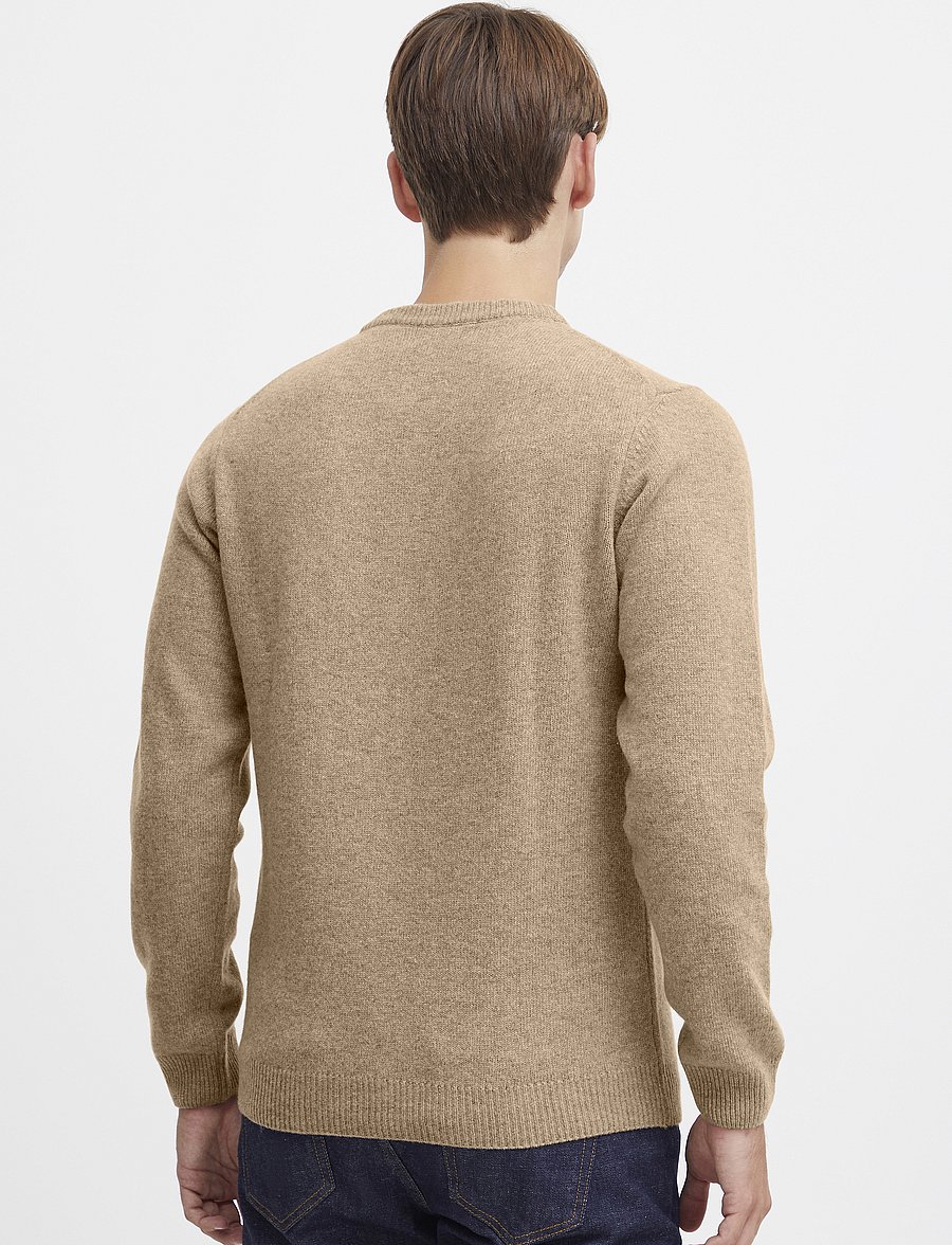 Casual Friday - CFKARL LAMBSWOOL KNIT - rundhalsad - silver mink melange - 4