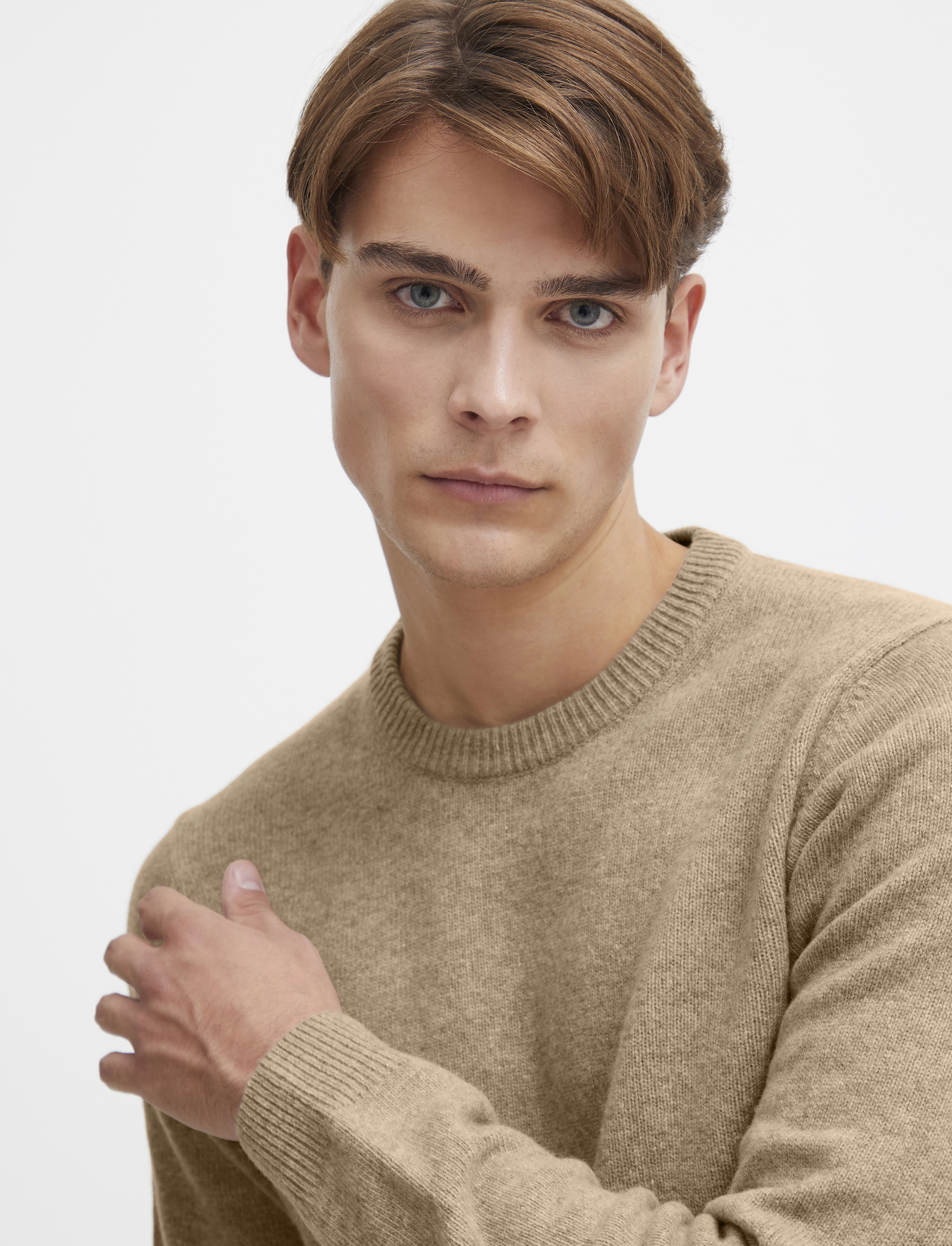 Casual Friday - CFKARL LAMBSWOOL KNIT - tavalised kudumid - silver mink melange - 5