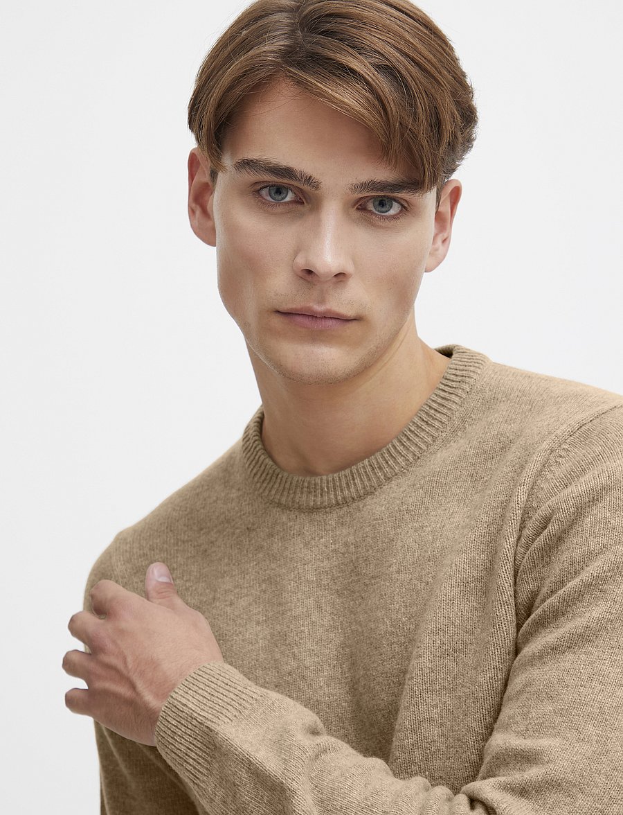 Casual Friday - CFKARL LAMBSWOOL KNIT - rundhalsad - silver mink melange - 5