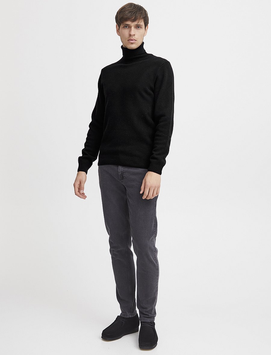 Casual Friday - CFKARL ROLL NECK BOUNTY KNIT - rullekraver - anthracite black - 0