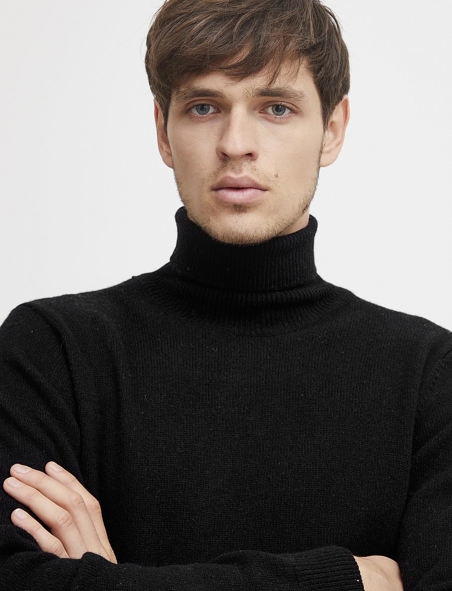 Casual Friday - CFKARL ROLL NECK BOUNTY KNIT - rullekraver - anthracite black - 5