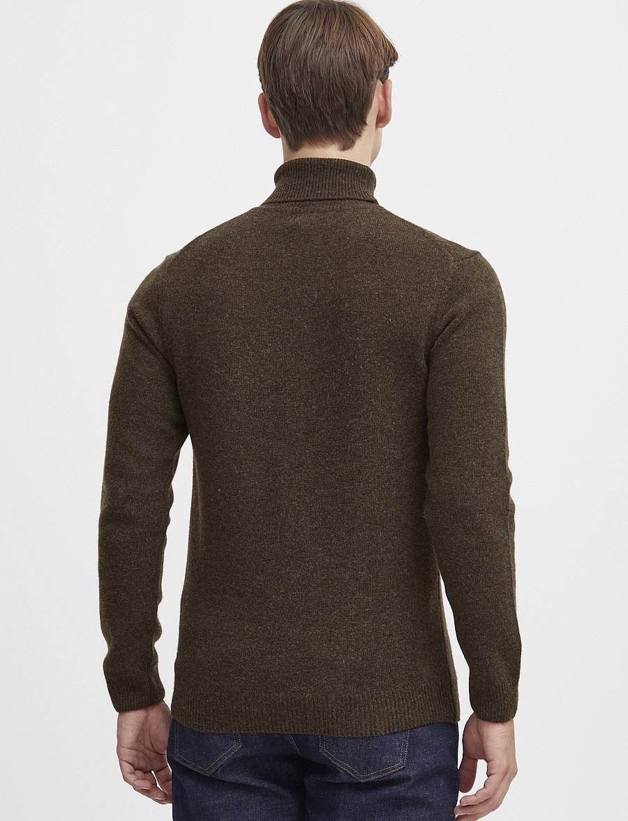 Casual Friday - CFKARL ROLL NECK BOUNTY KNIT - rullekraver - demitasse melange - 4