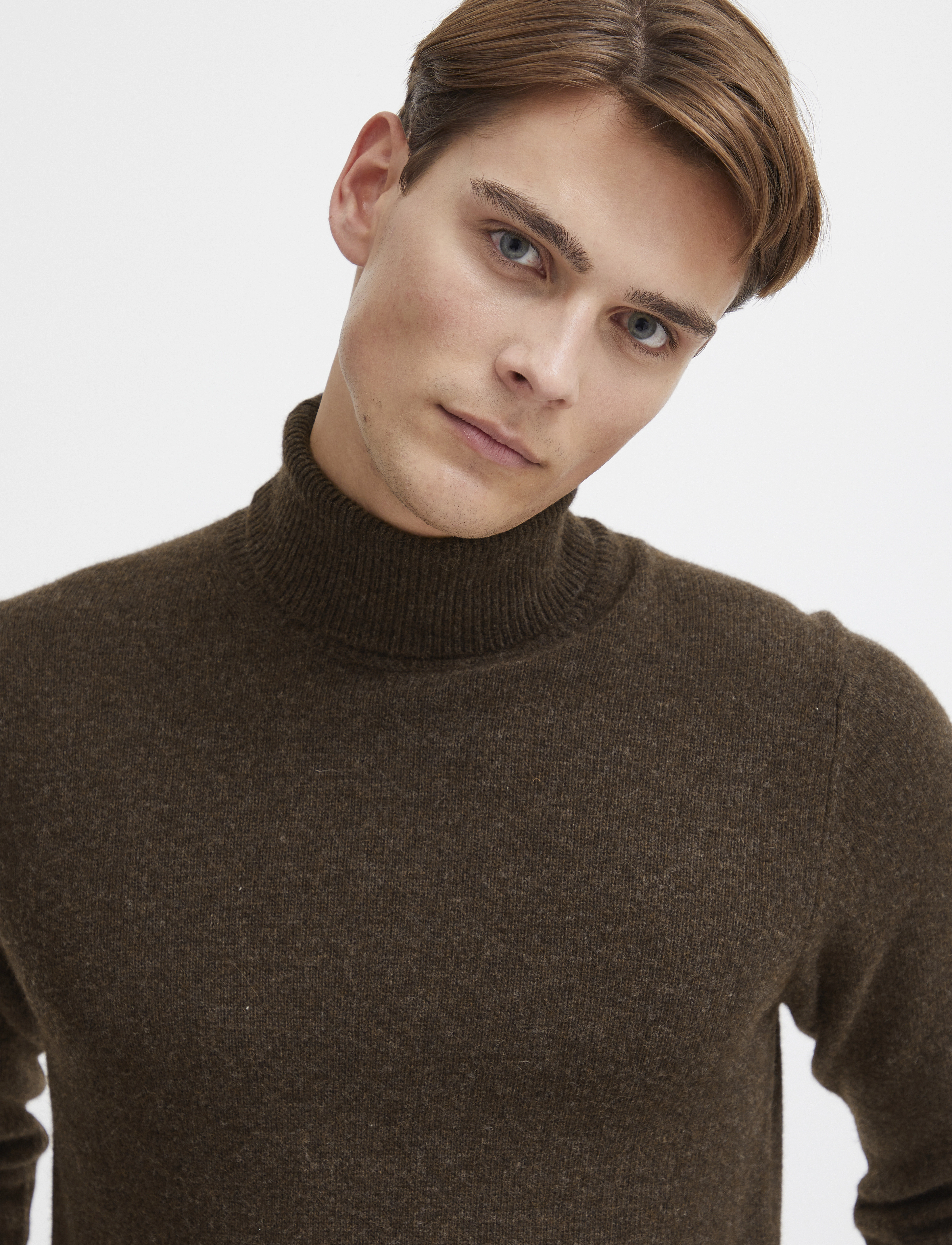 Casual Friday - CFKARL ROLL NECK BOUNTY KNIT - rullekraver - demitasse melange - 5