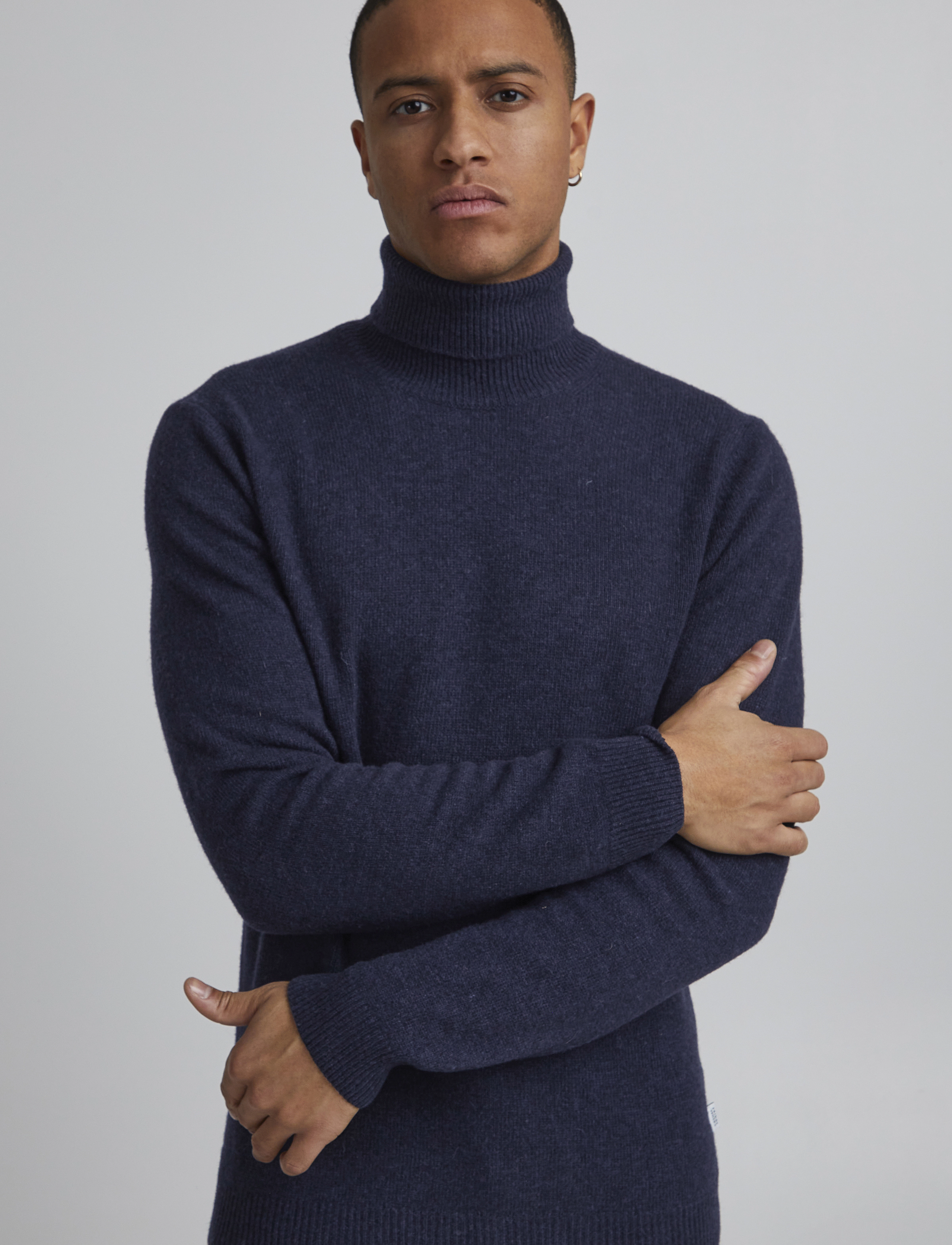 Casual Friday - CFKARL ROLL NECK BOUNTY KNIT - rullekraver - navy blazer - 3
