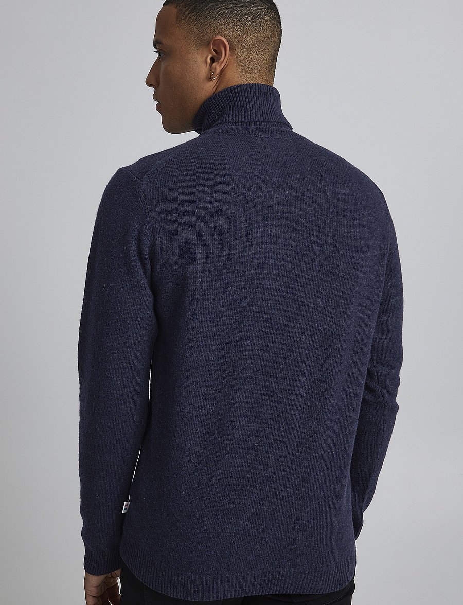 Casual Friday - CFKARL ROLL NECK BOUNTY KNIT - rullekraver - navy blazer - 4