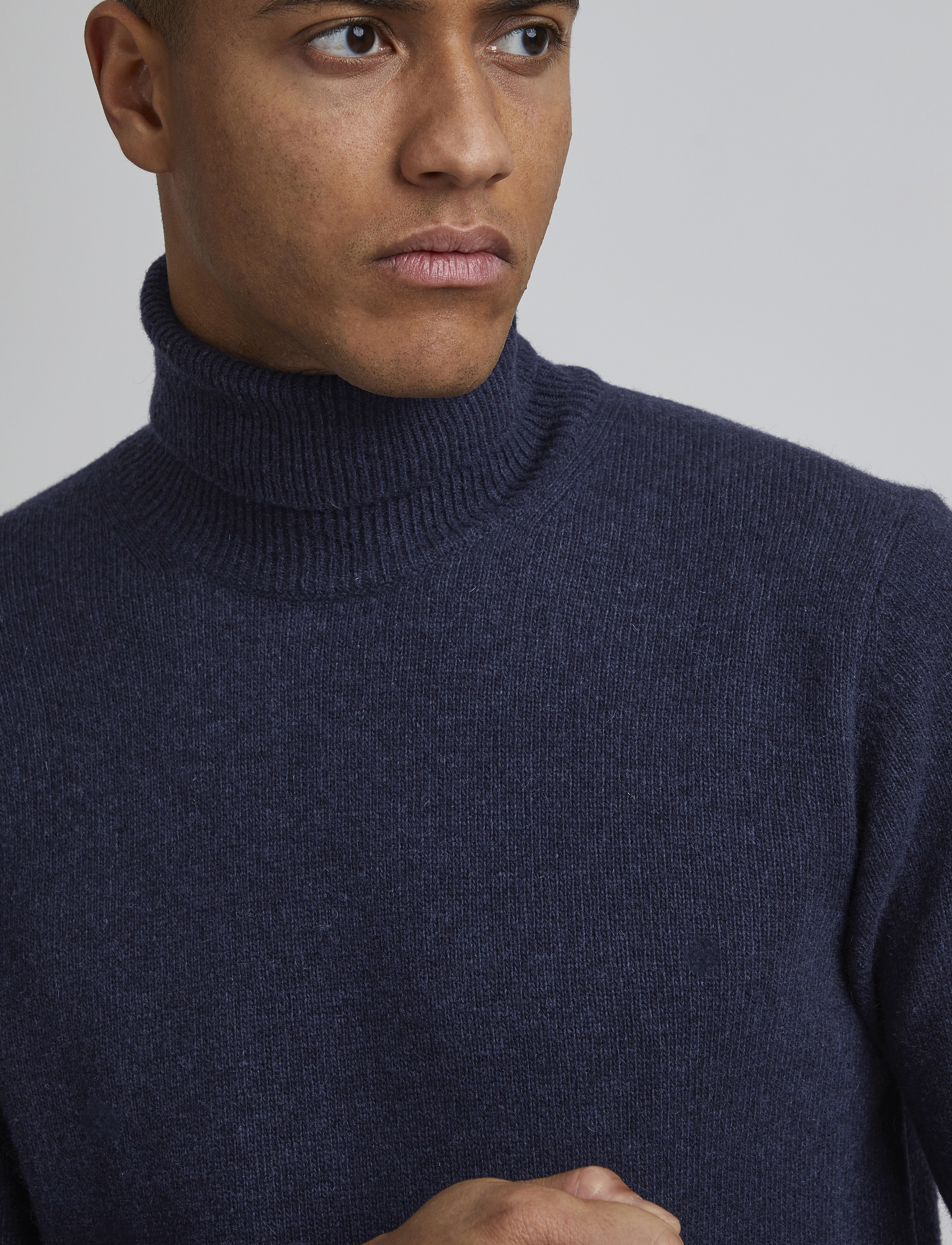 Casual Friday - CFKARL ROLL NECK BOUNTY KNIT - rullekraver - navy blazer - 5