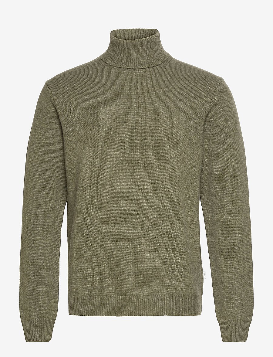 Casual Friday - CFKARL ROLL NECK BOUNTY KNIT - polokrage - olivine melange - 0