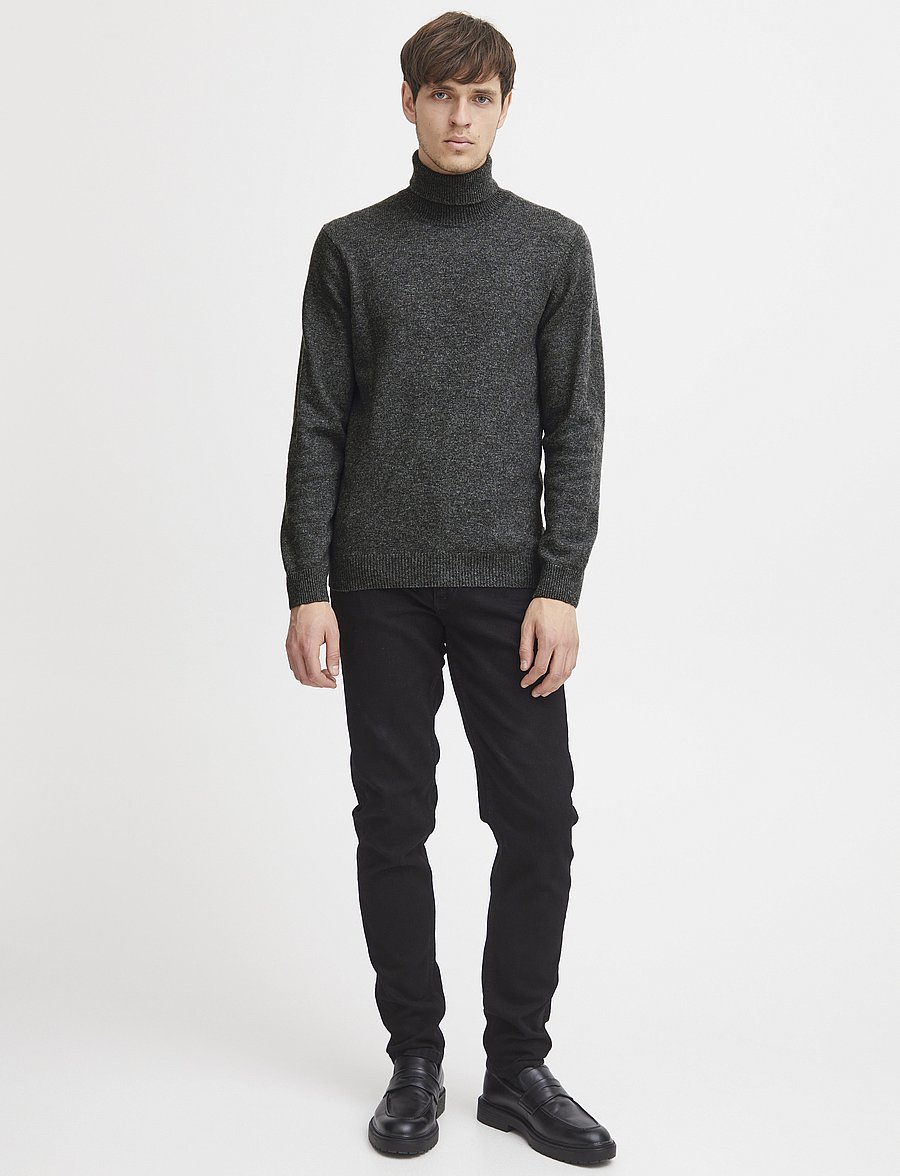 Casual Friday - CFKARL ROLL NECK BOUNTY KNIT - rollkragenpullover - pewter mix - 0