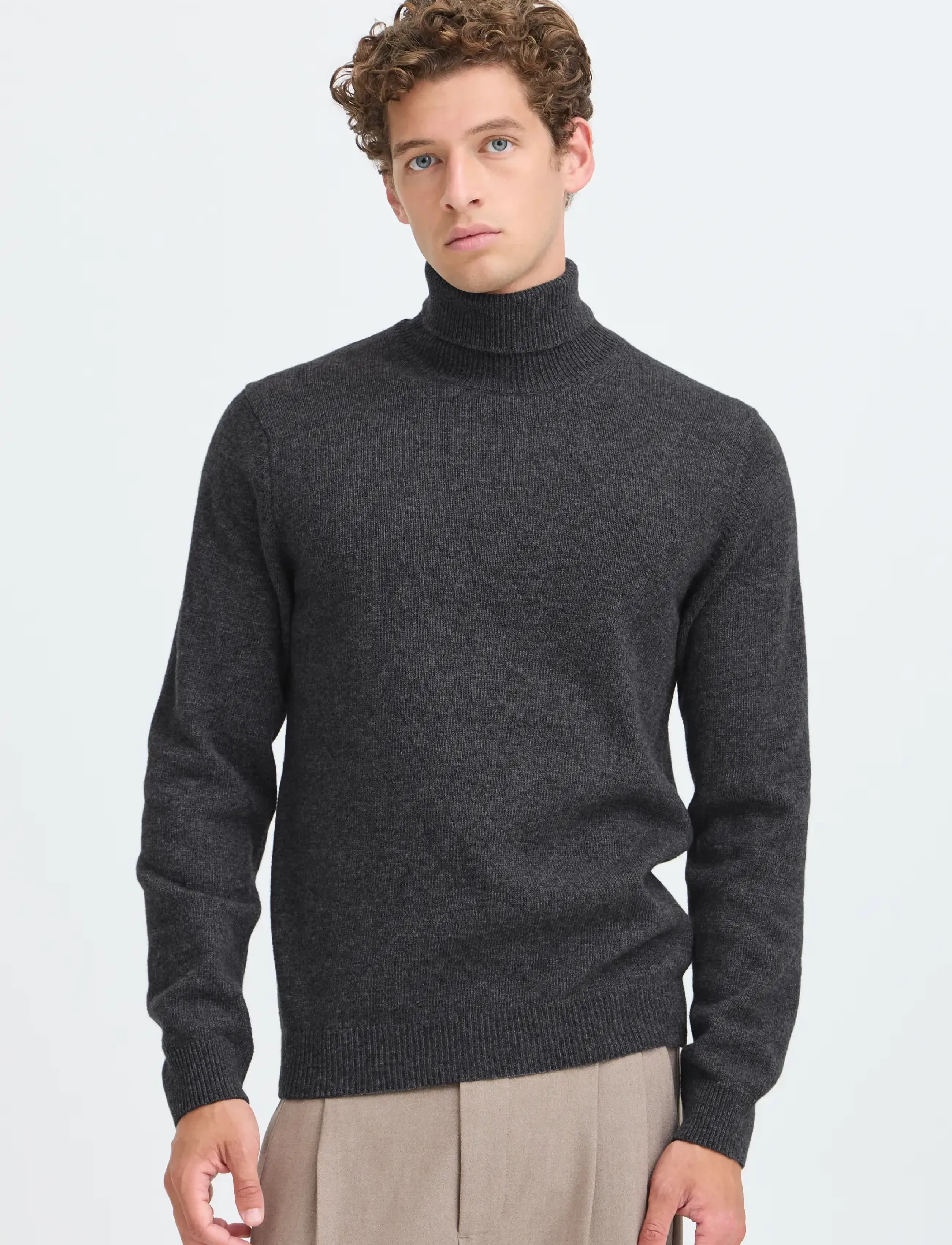 Casual Friday - CFKARL ROLL NECK BOUNTY KNIT - herbstliche kleidung - pewter mix - 3