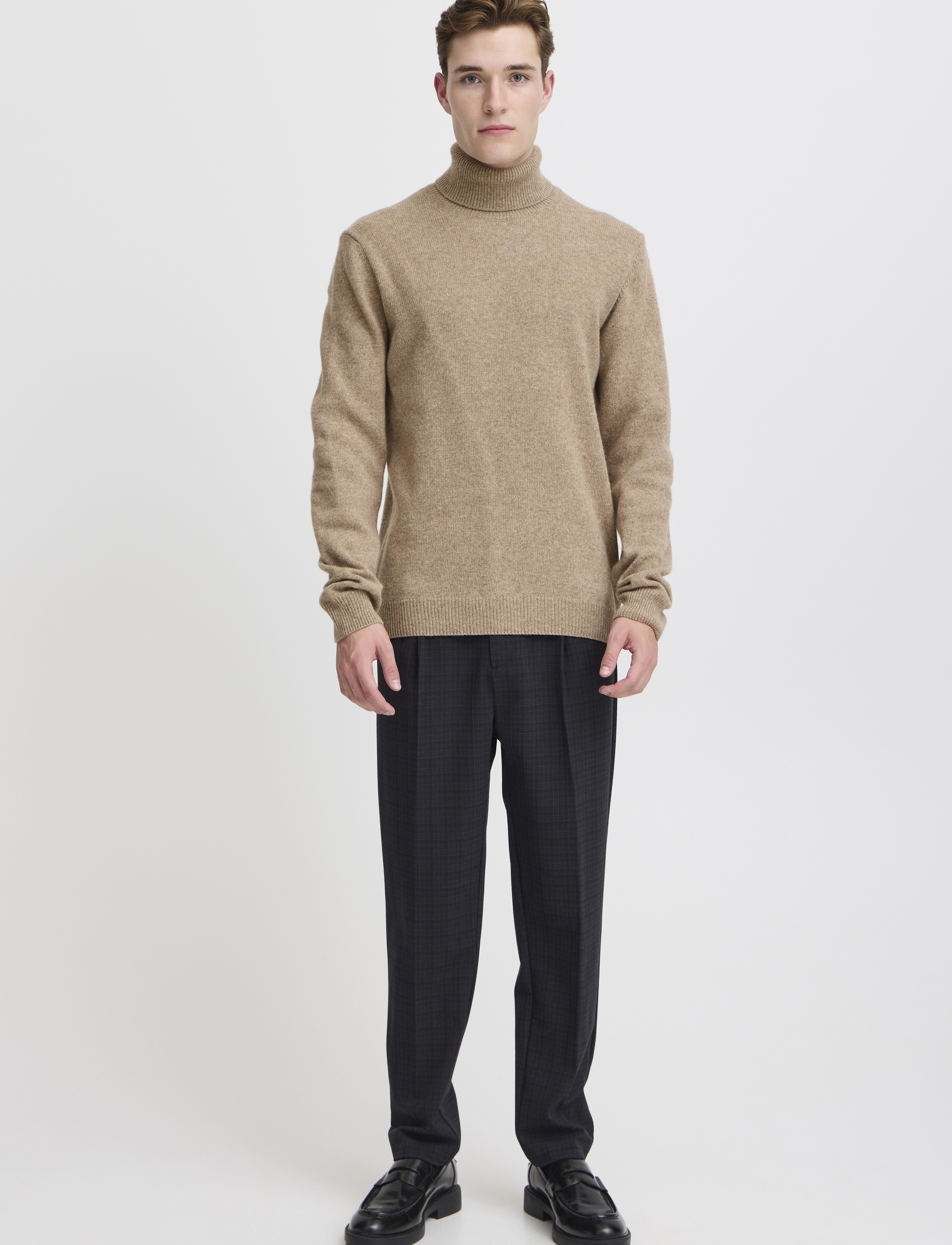 Casual Friday - CFKARL ROLL NECK BOUNTY KNIT - kõrge kaelusega - silver mink melange - 0