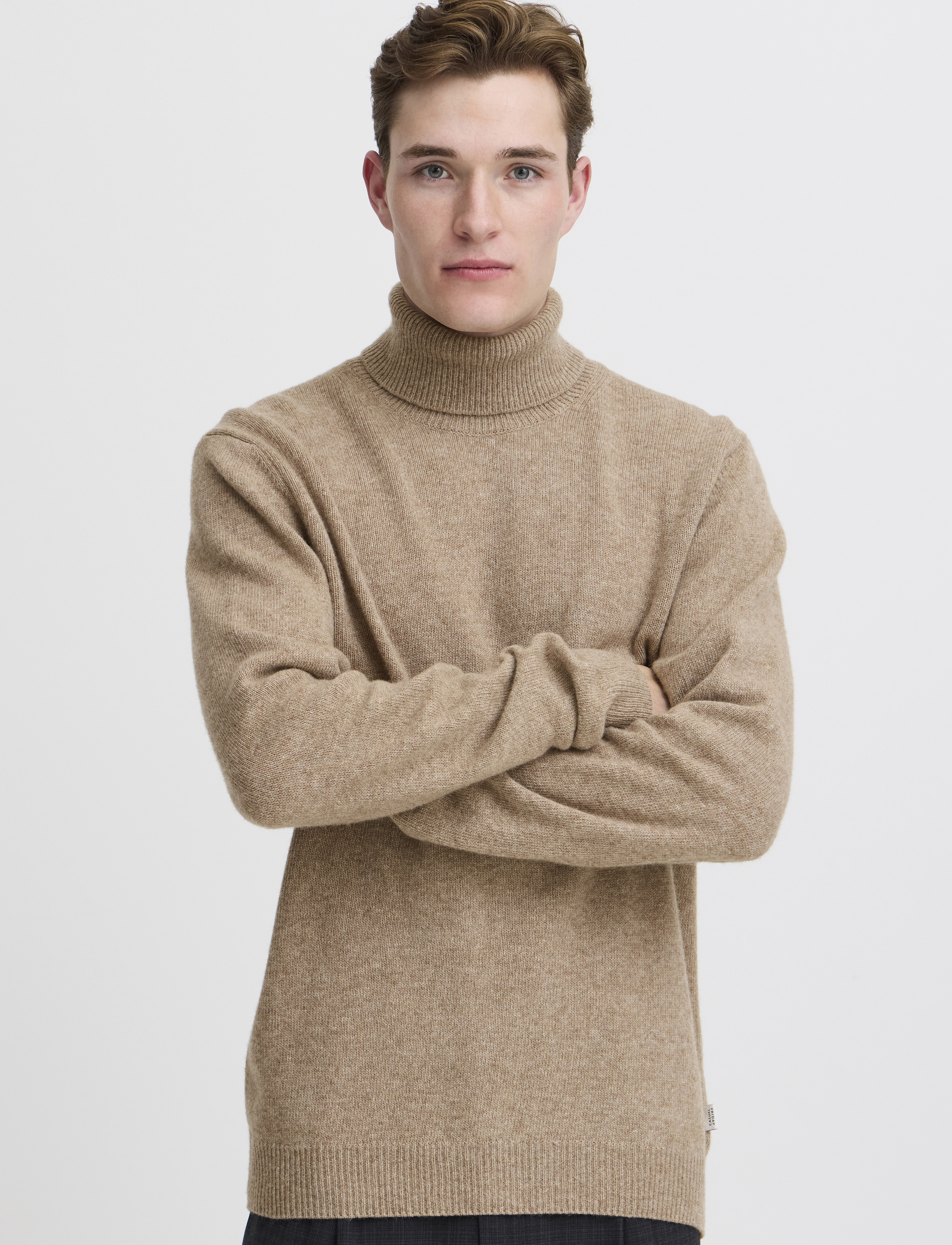 Casual Friday - CFKARL ROLL NECK BOUNTY KNIT - kõrge kaelusega - silver mink melange - 3