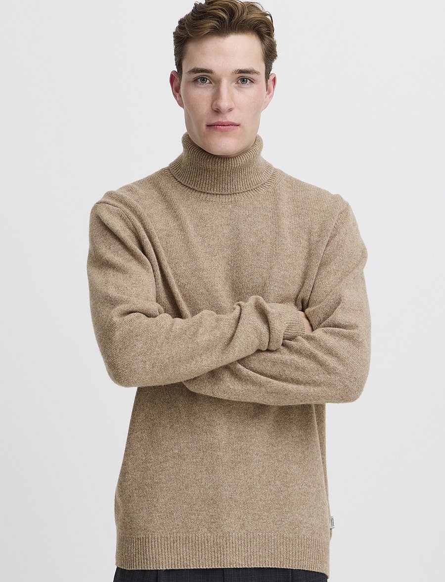 Casual Friday - CFKARL ROLL NECK BOUNTY KNIT - kõrge kaelusega - silver mink melange - 3
