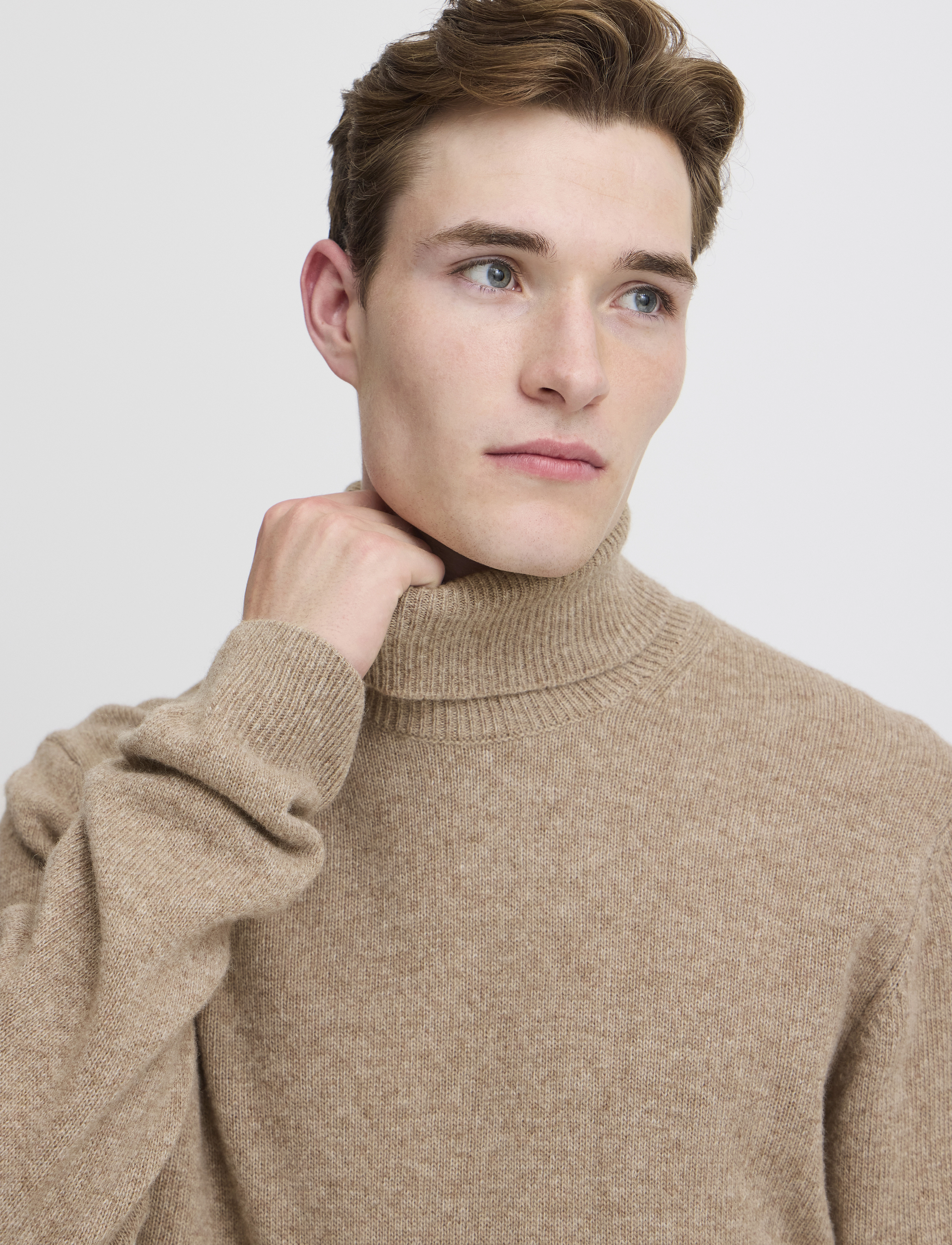 Casual Friday - CFKARL ROLL NECK BOUNTY KNIT - kõrge kaelusega - silver mink melange - 5