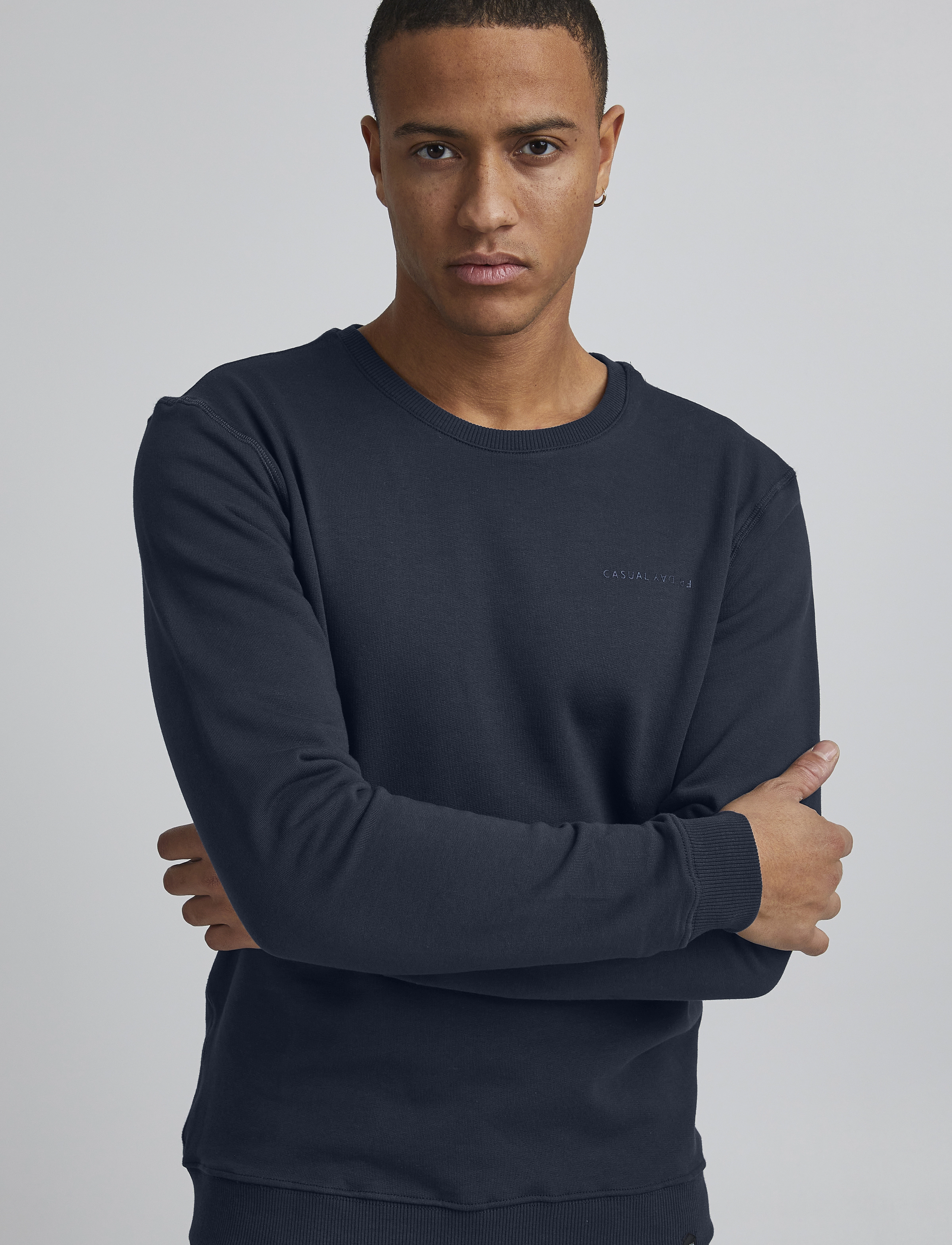 Casual Friday - CFSEVERIN Crew Neck Sweat - dressipluusid - navy blazer - 3