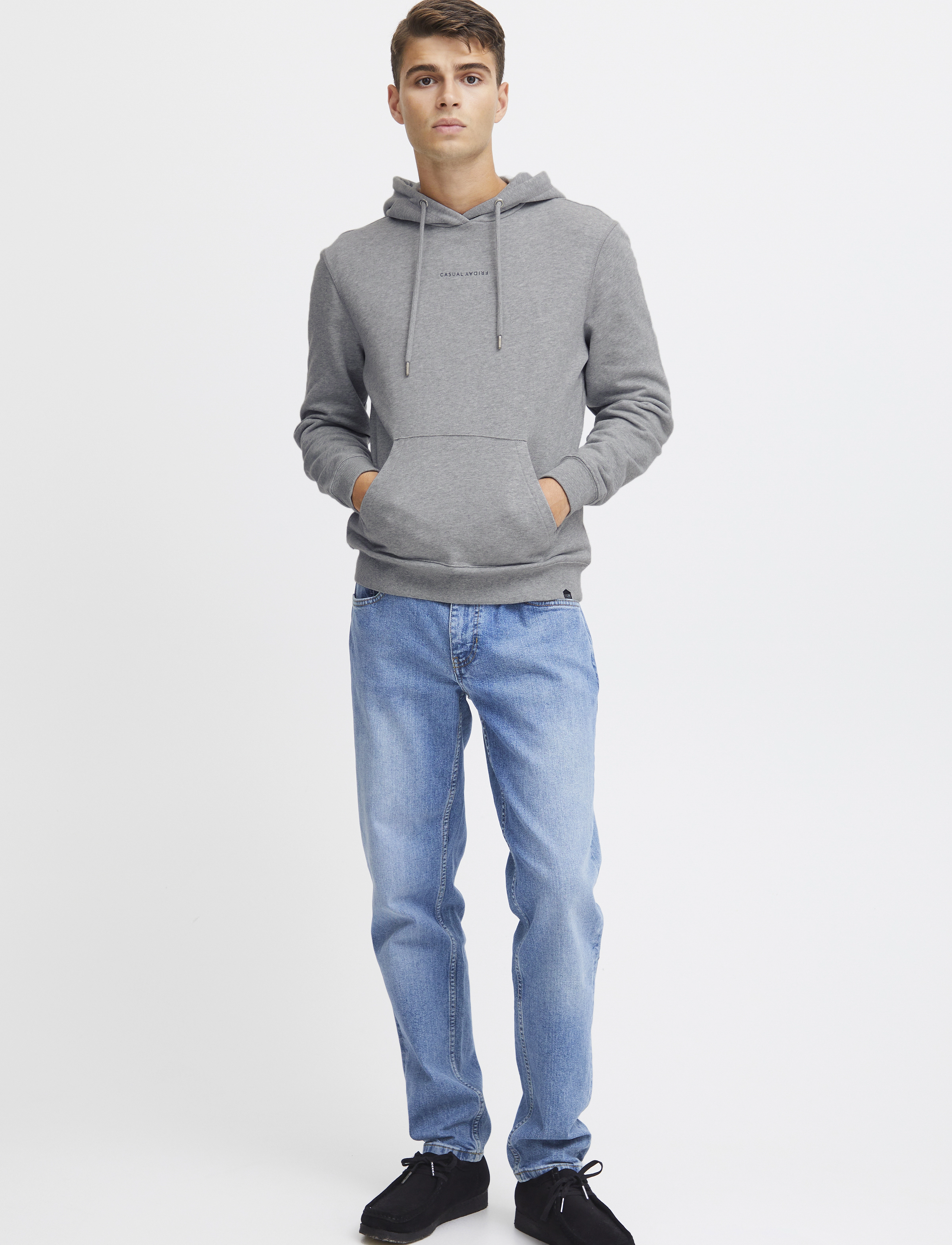 Casual Friday CFSINIUS Hoddie Sweat - Sweatshirts - LIGHT GREY MELANGE / grey