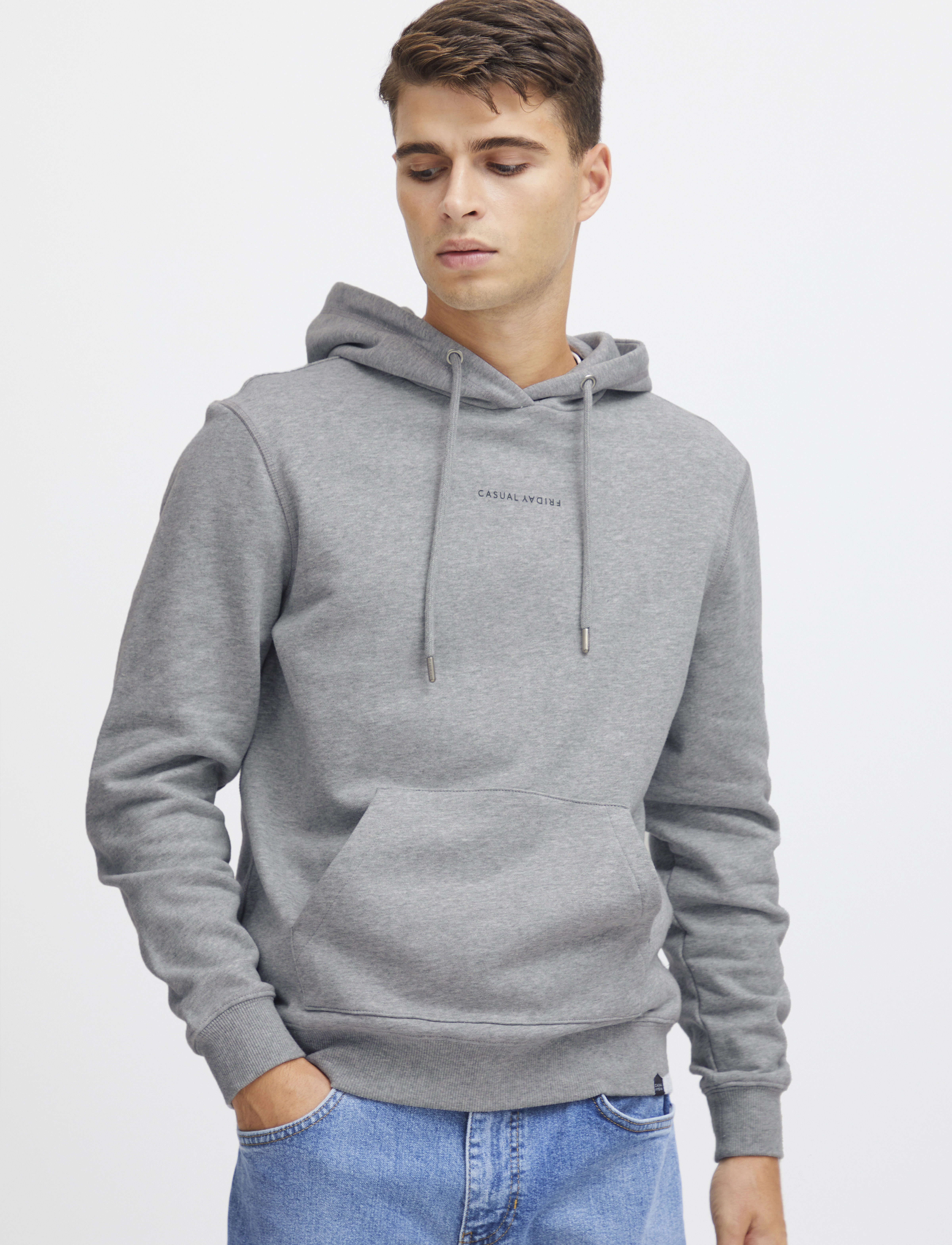 Casual Friday - CFSINIUS Hoddie Sweat - sweatshirts - light grey melange - 3