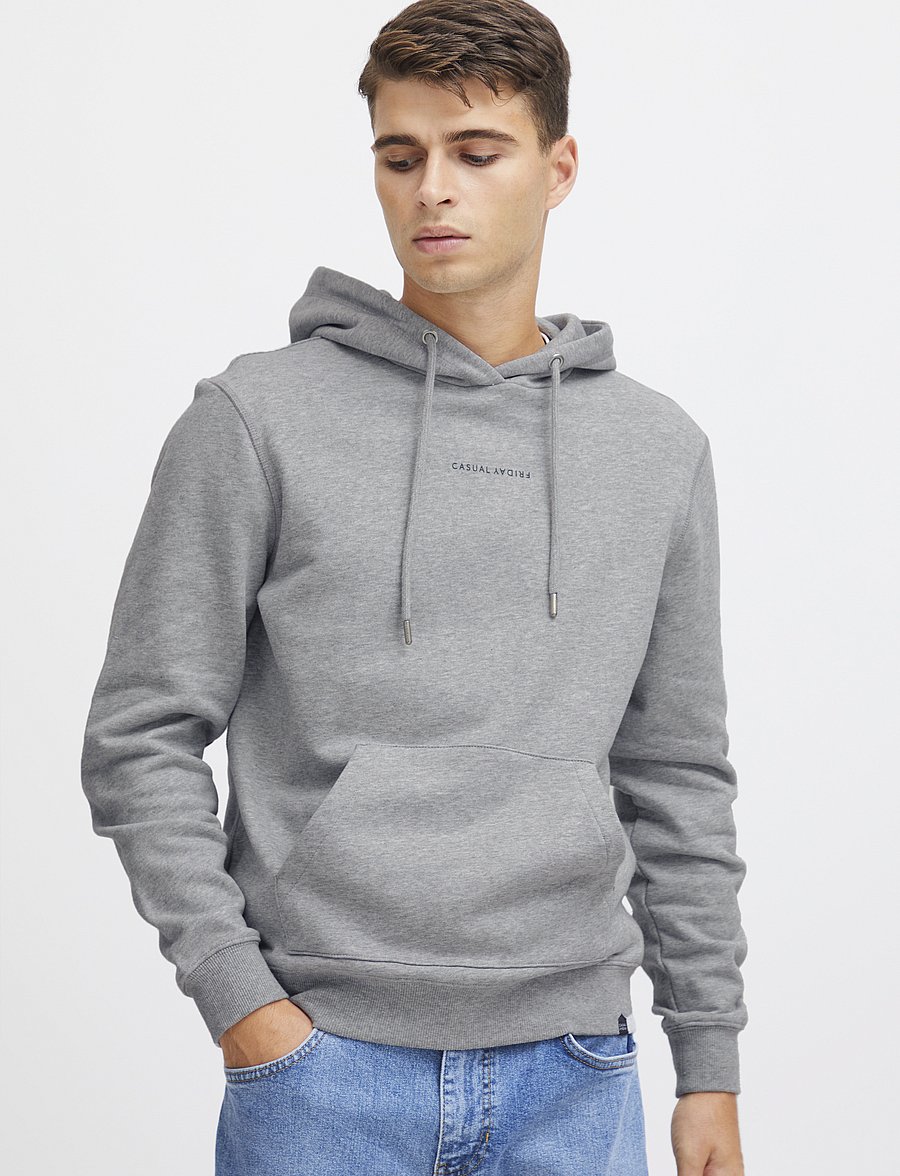 Casual Friday - CFSINIUS Hoddie Sweat - kapuzenpullover - light grey melange - 3
