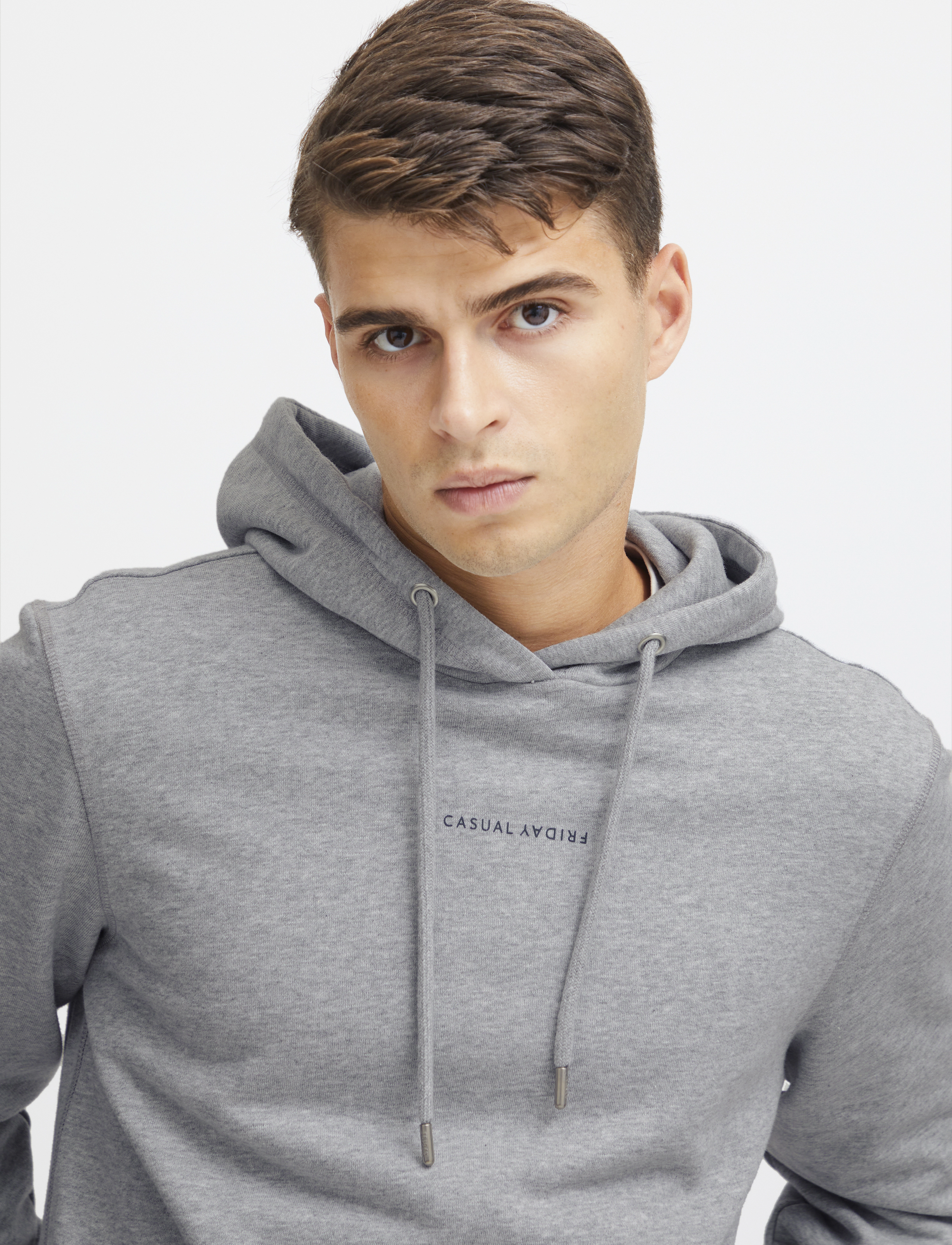 Casual Friday - CFSINIUS Hoddie Sweat - sweatshirts - light grey melange - 5