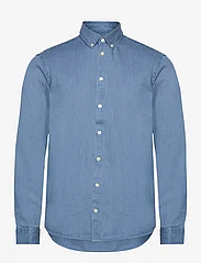 Casual Friday - CFANTON BD LS denim chambray shirt - bursdagsgaver - denim light blue - 0