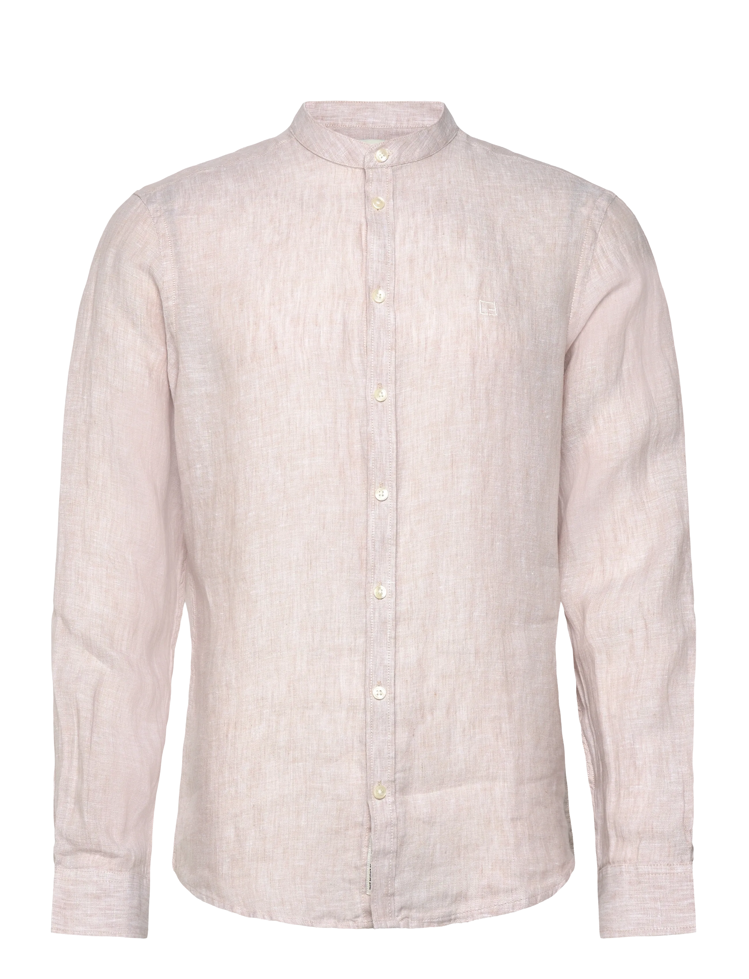 Casual Friday Cfanton Ls Cc Linen Shirt, Mænd, Langærmet Hørskjorte Med Kinakrave, Pink, Str: S