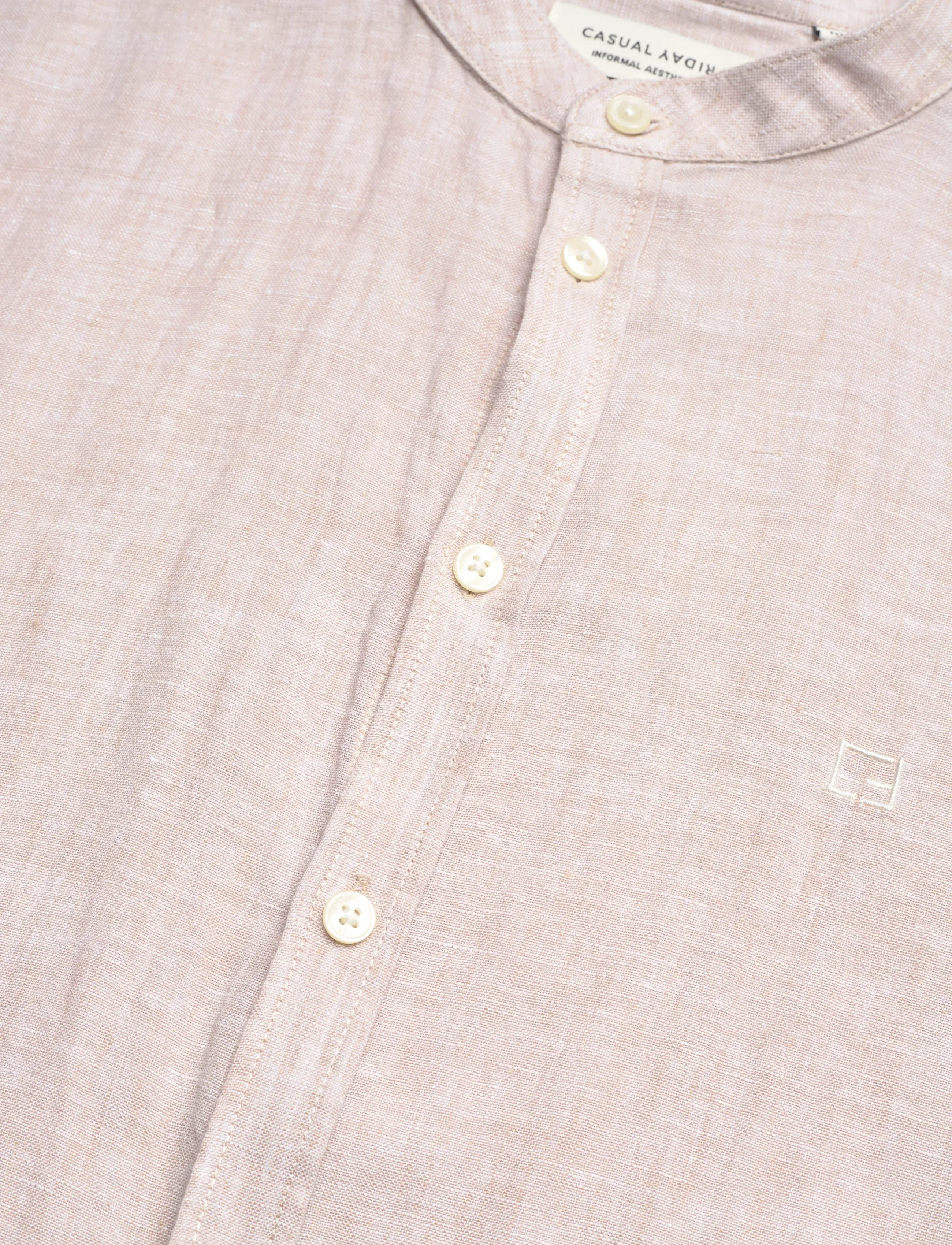 Casual Friday - CFANTON LS CC LINEN SHIRT - linased särgid - chateau gray - 3