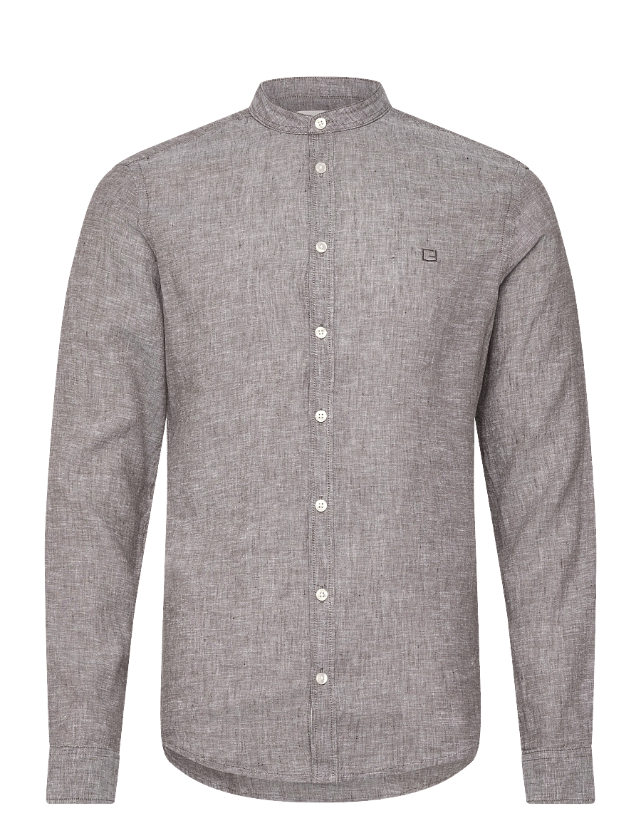 Casual Friday - CFANTON LS CC LINEN SHIRT - hørskjorter - wren melange - 0