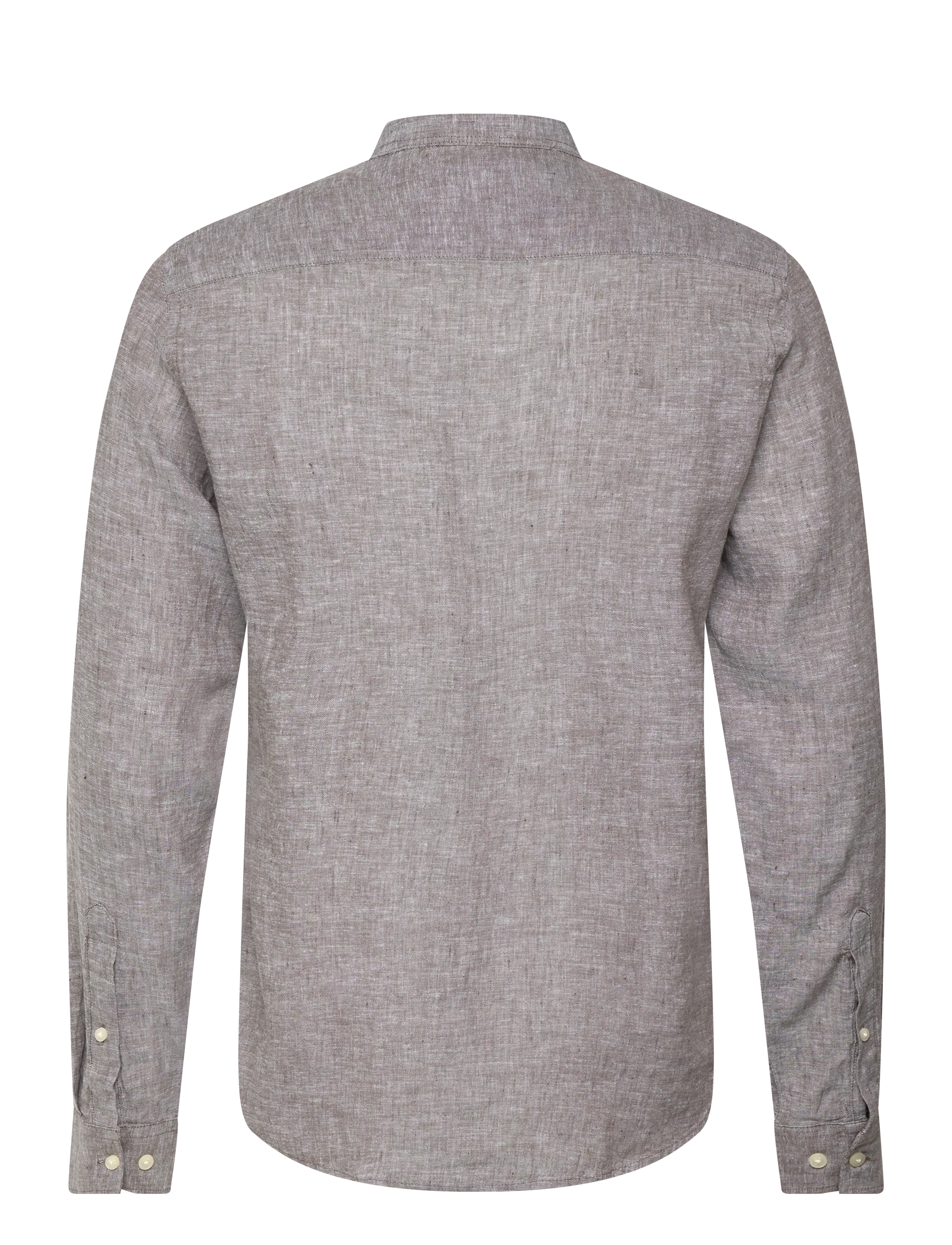 Casual Friday - CFANTON LS CC LINEN SHIRT - hørskjorter - wren melange - 1