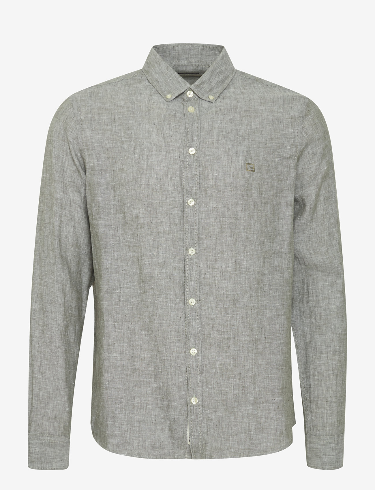 Casual Friday - CFANTON BD LS LINEN SHIRT - hørskjorter - agave green - 1