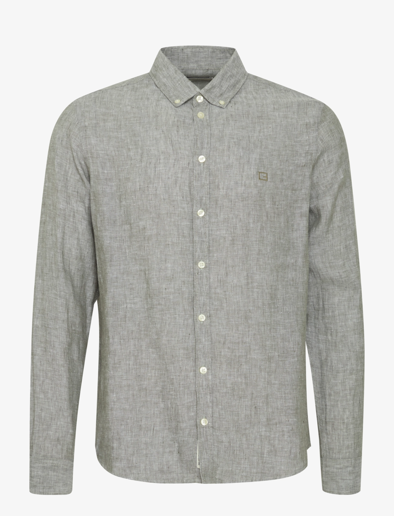 Casual Friday CFANTON BD LS LINEN SHIRT - Casual Friday - AGAVE GREEN / grey