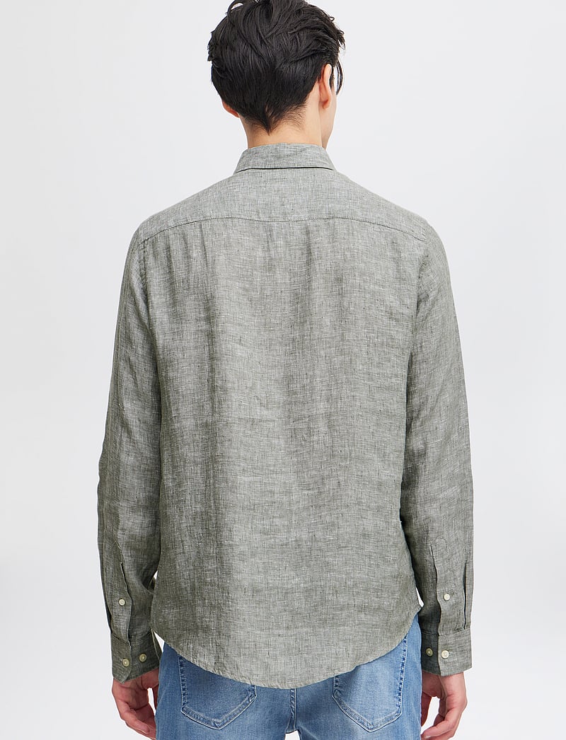 Casual Friday - CFANTON BD LS linen shirt - hørskjorter - agave green - 5