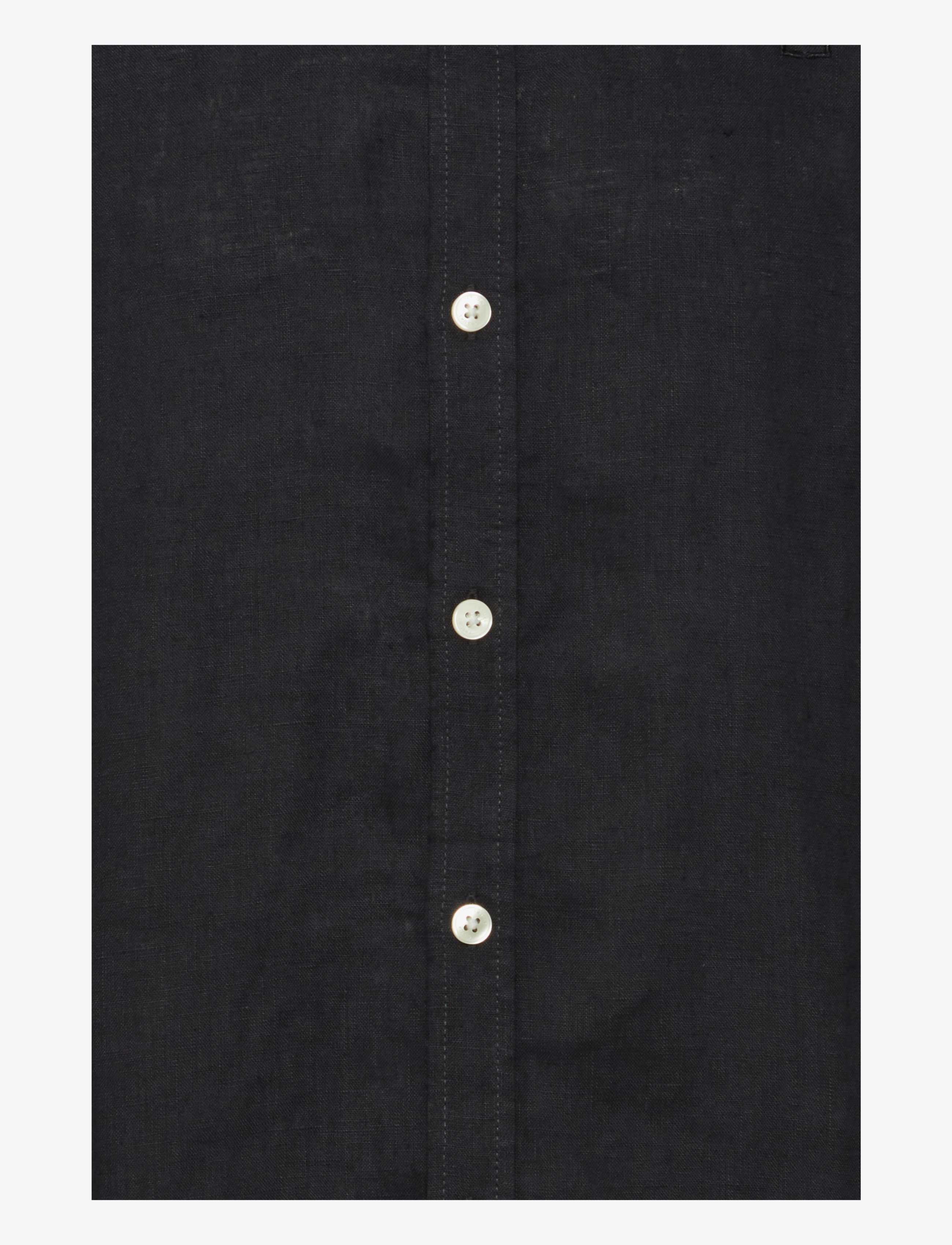Casual Friday - CFANTON BD LS LINEN SHIRT - hörskyrtur - black beauty - 3