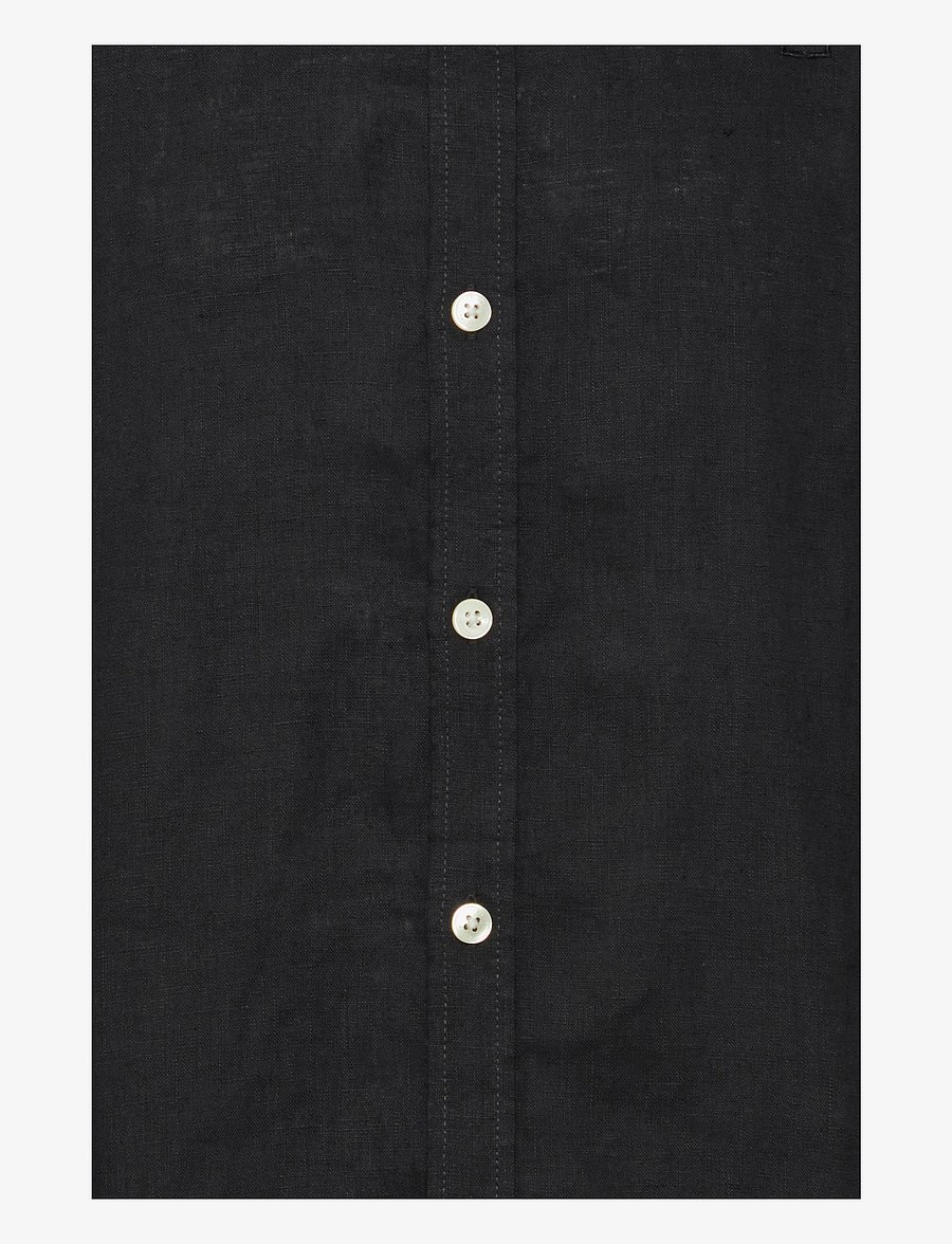 Casual Friday - CFANTON BD LS LINEN SHIRT - hørskjorter - black beauty - 3