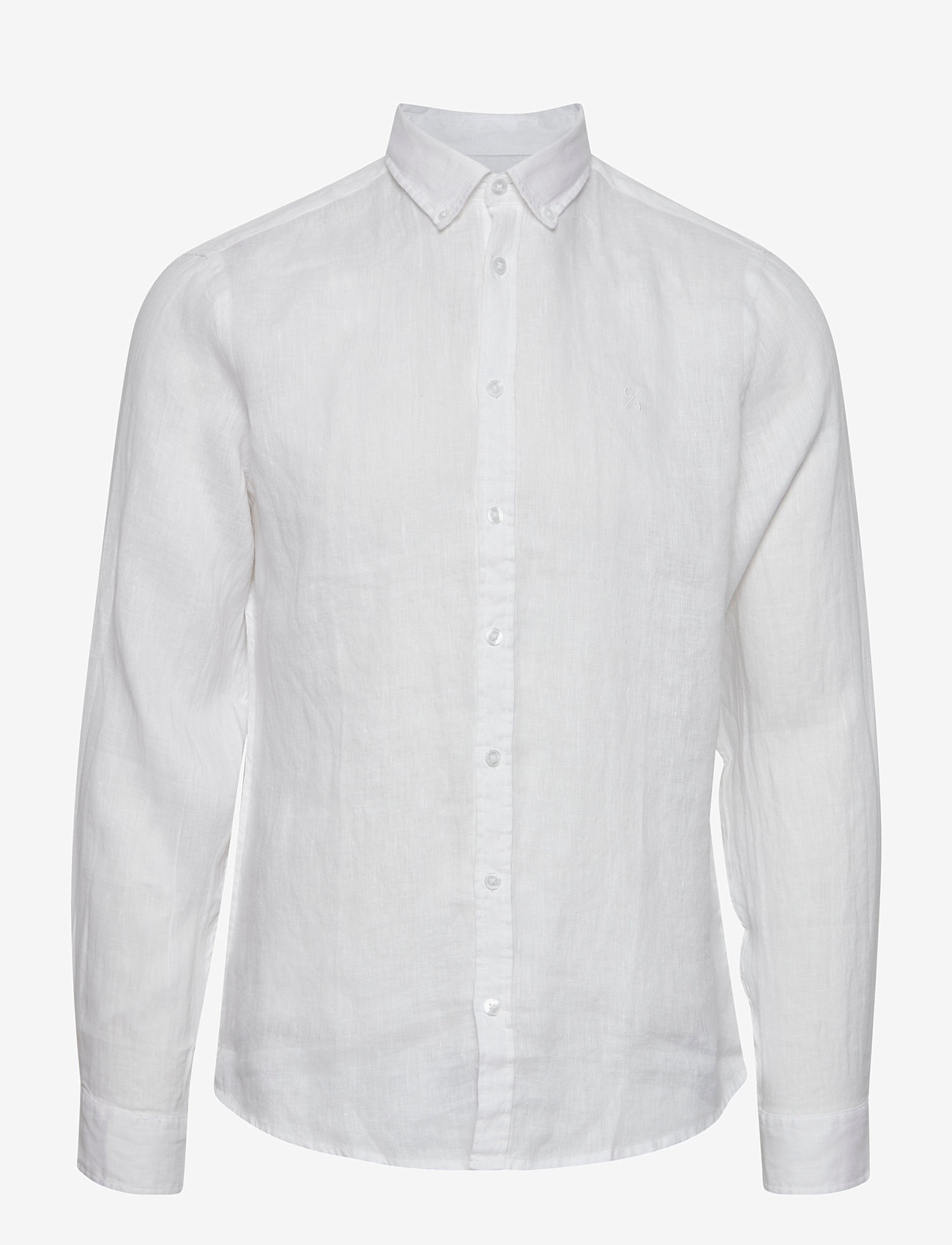 Casual Friday - CFANTON BD LS LINEN SHIRT - linen shirts - bright white - 1