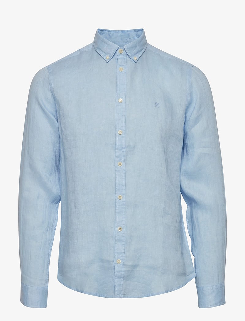 Casual Friday - CFANTON BD LS LINEN SHIRT - linen shirts - chambray blue - 1