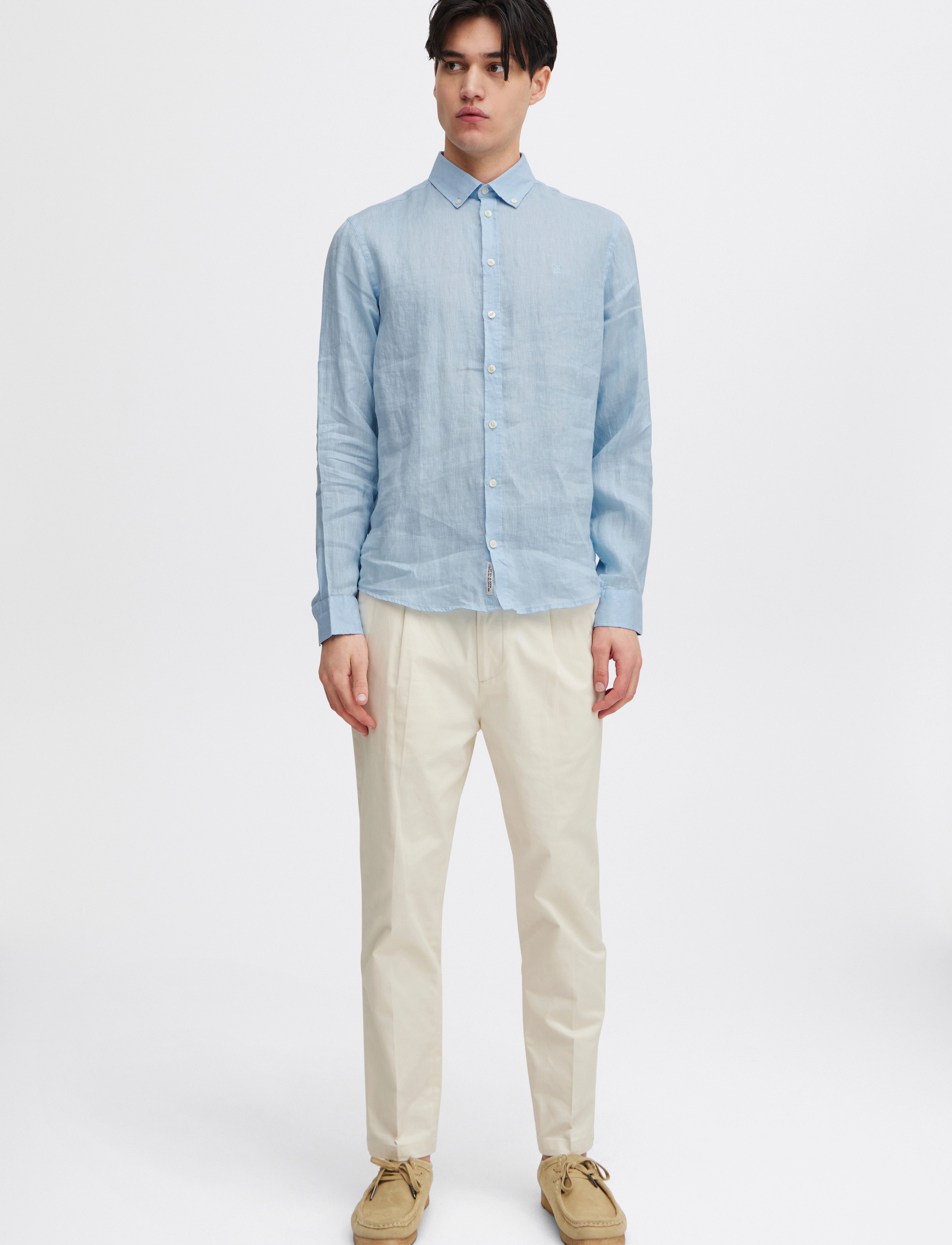 Casual Friday CFANTON BD LS LINEN SHIRT - Skjorter - CHAMBRAY BLUE / blue