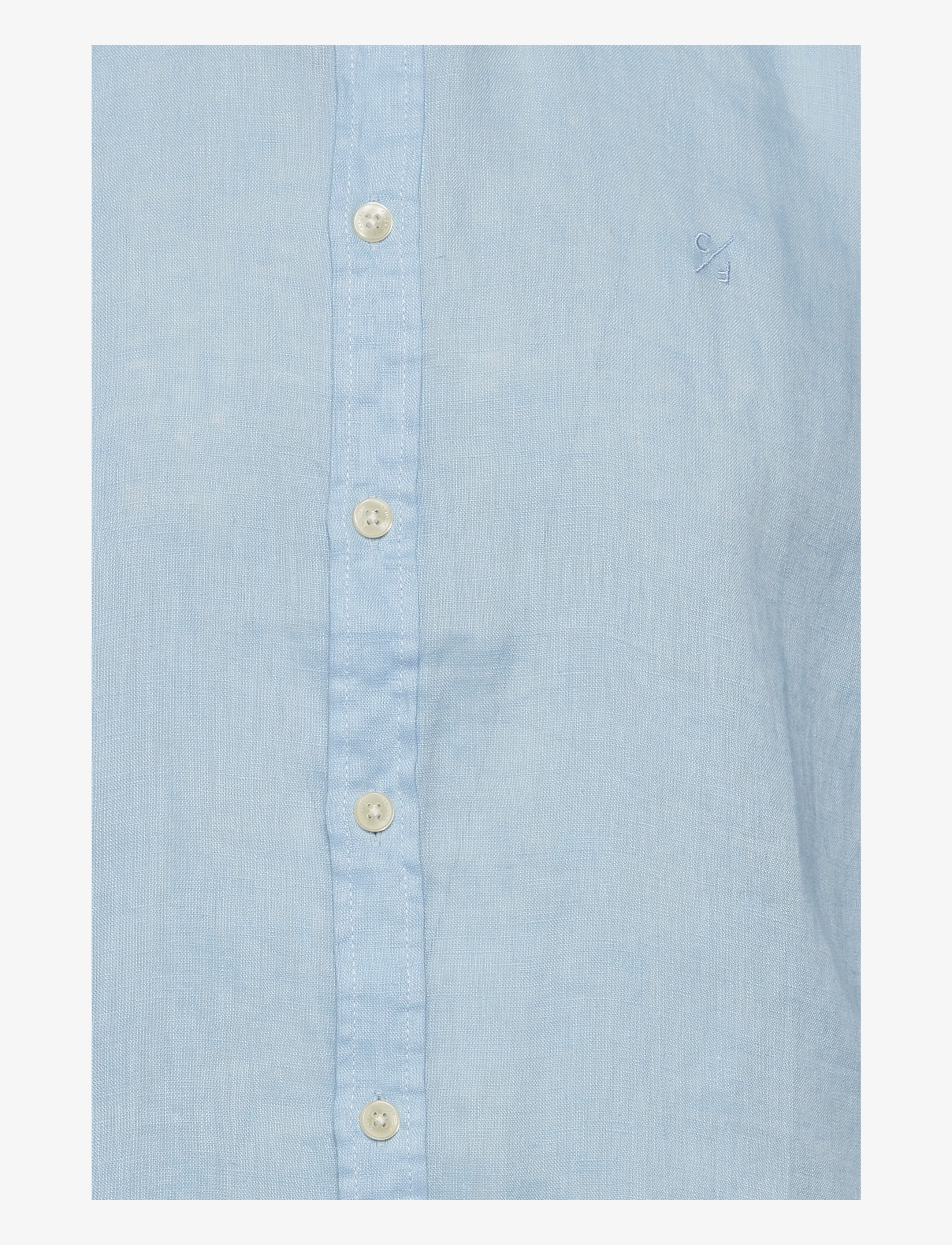 Casual Friday - CFANTON BD LS LINEN SHIRT - linneskjortor - chambray blue - 3