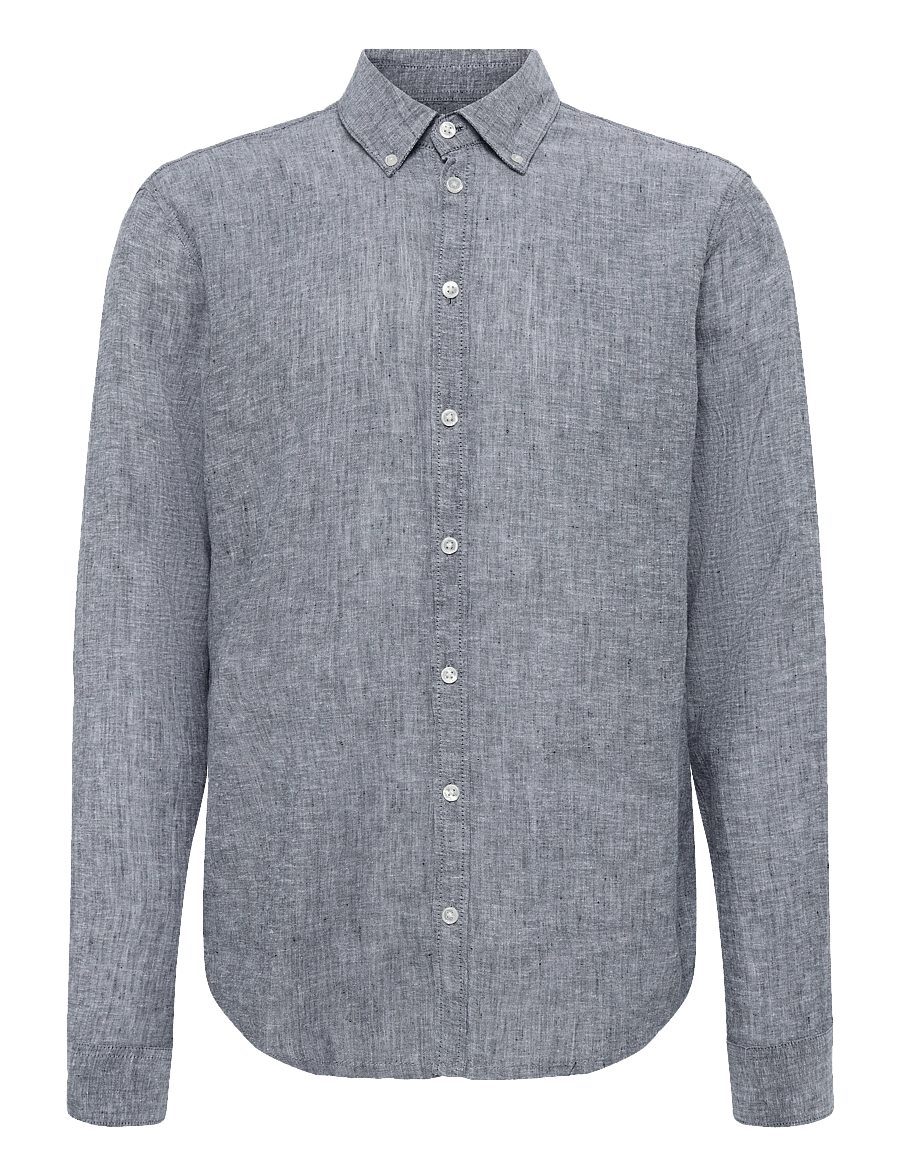 Casual Friday - CFANTON BD LS LINEN SHIRT - linen shirts - dark navy - 0