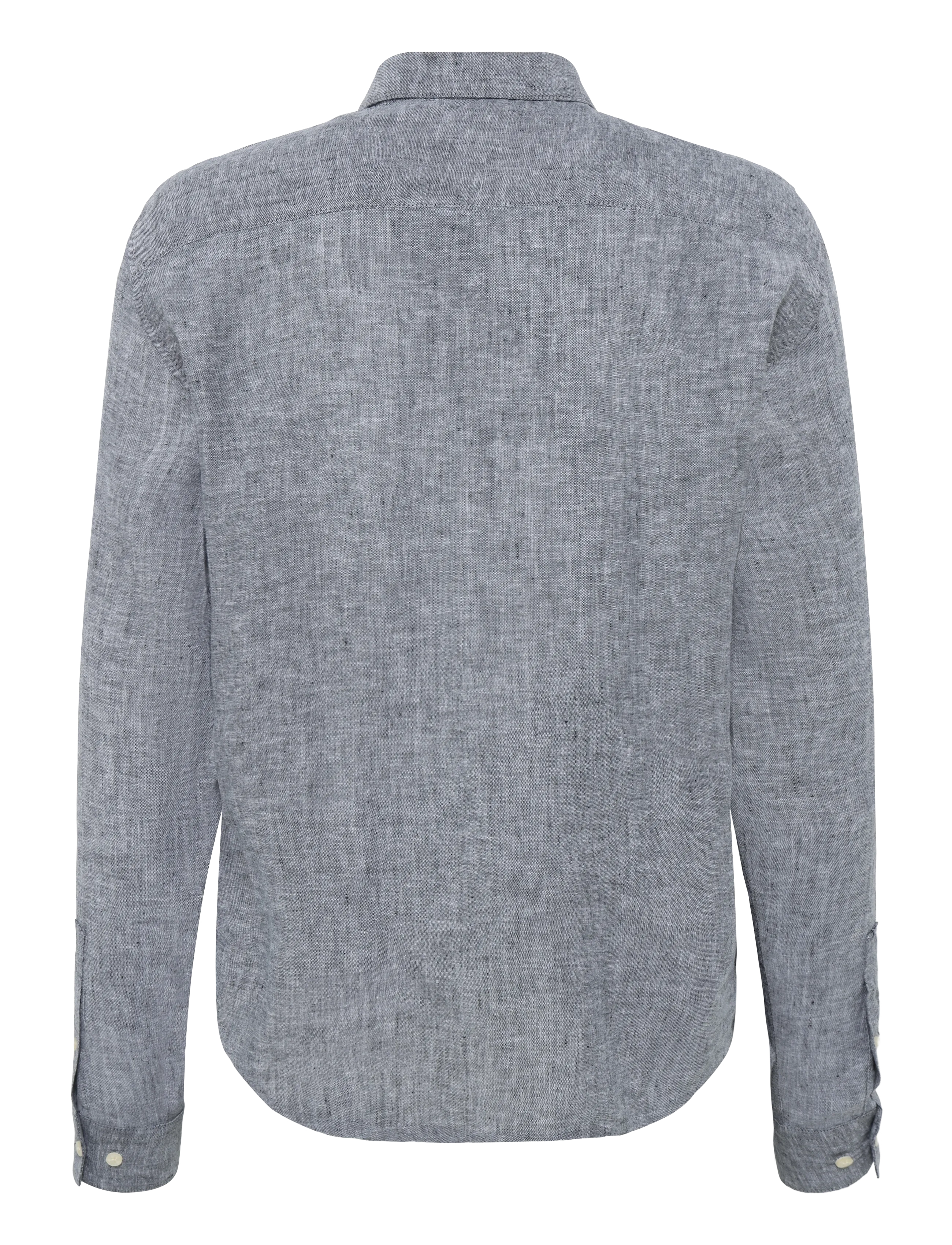 Casual Friday - CFANTON BD LS LINEN SHIRT - hørskjorter - dark navy - 1