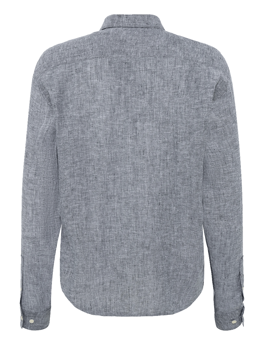 Casual Friday - CFANTON BD LS LINEN SHIRT - linen shirts - dark navy - 1