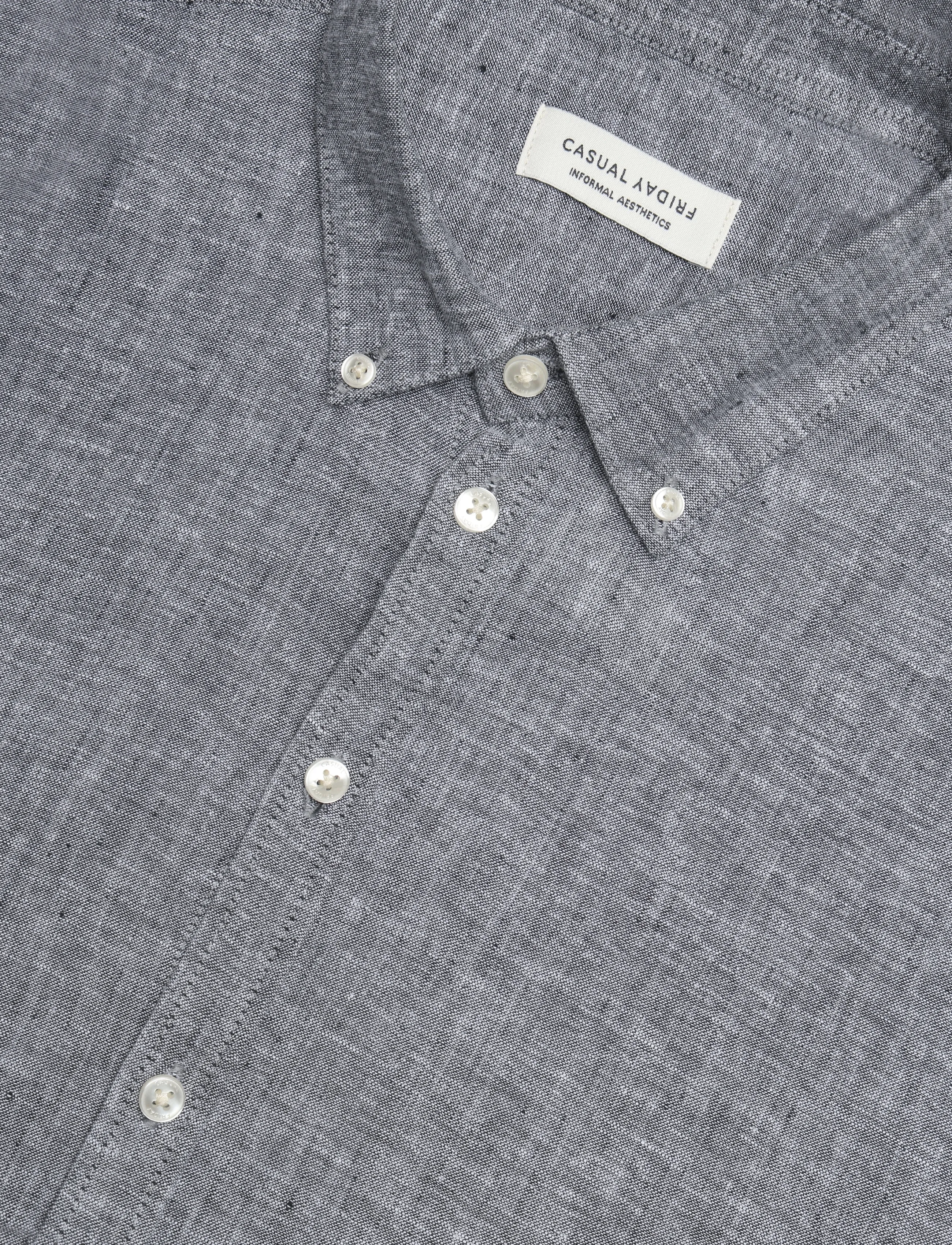 Casual Friday - CFANTON BD LS LINEN SHIRT - hørskjorter - dark navy - 2