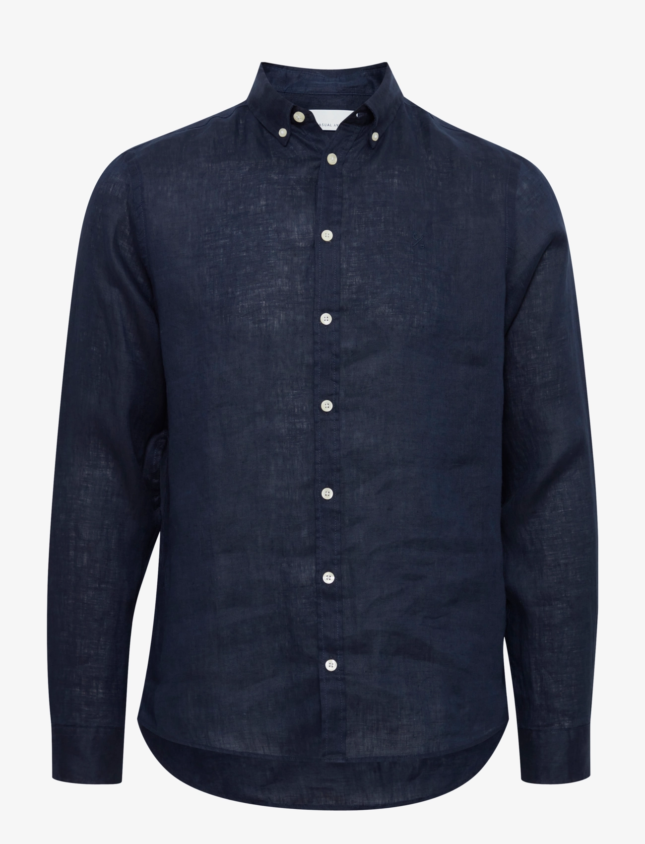 Casual Friday - CFANTON BD LS LINEN SHIRT - pellavakauluspaidat - navy blazer - 1