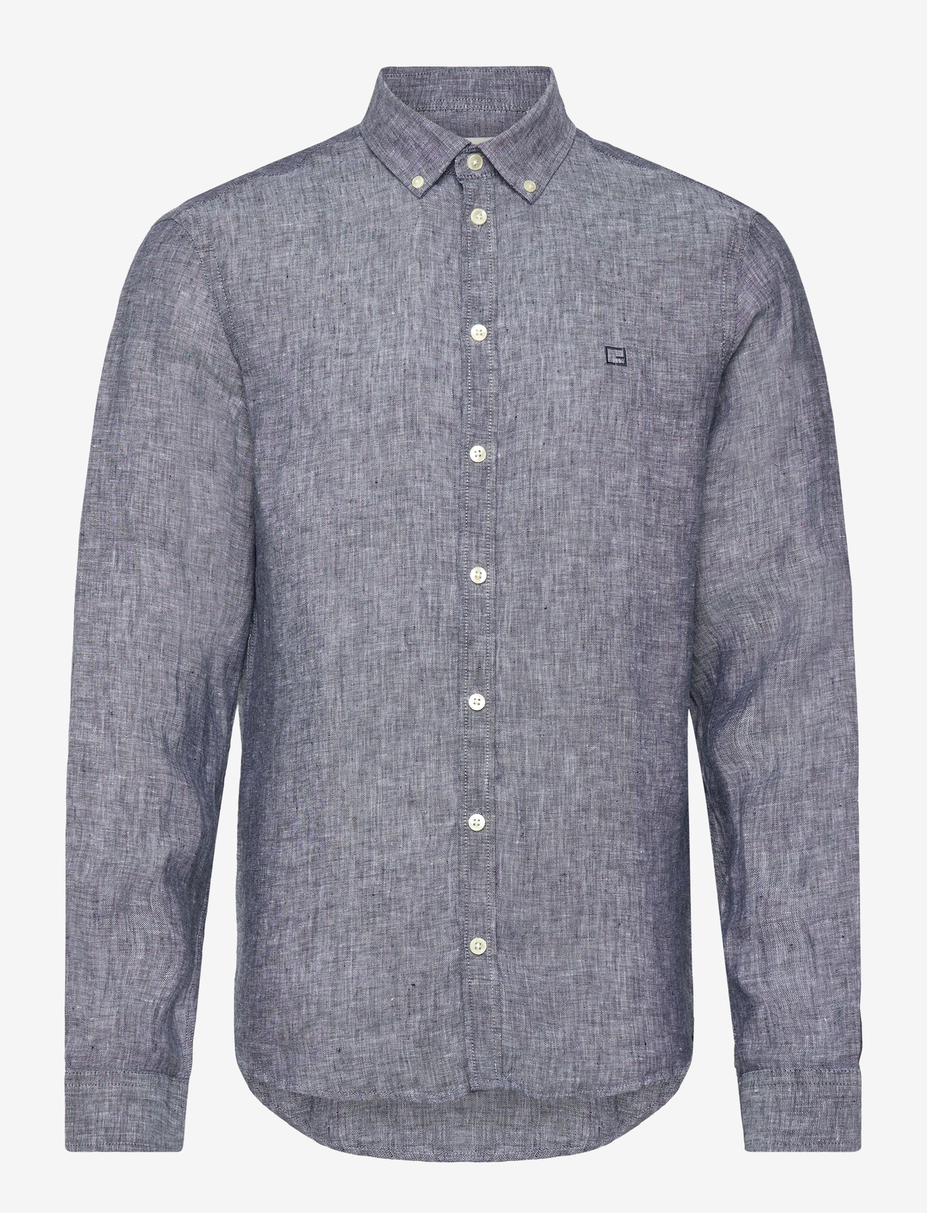 Casual Friday - CFANTON BD LS linen shirt - leinenhemden - navy blazer melange - 0