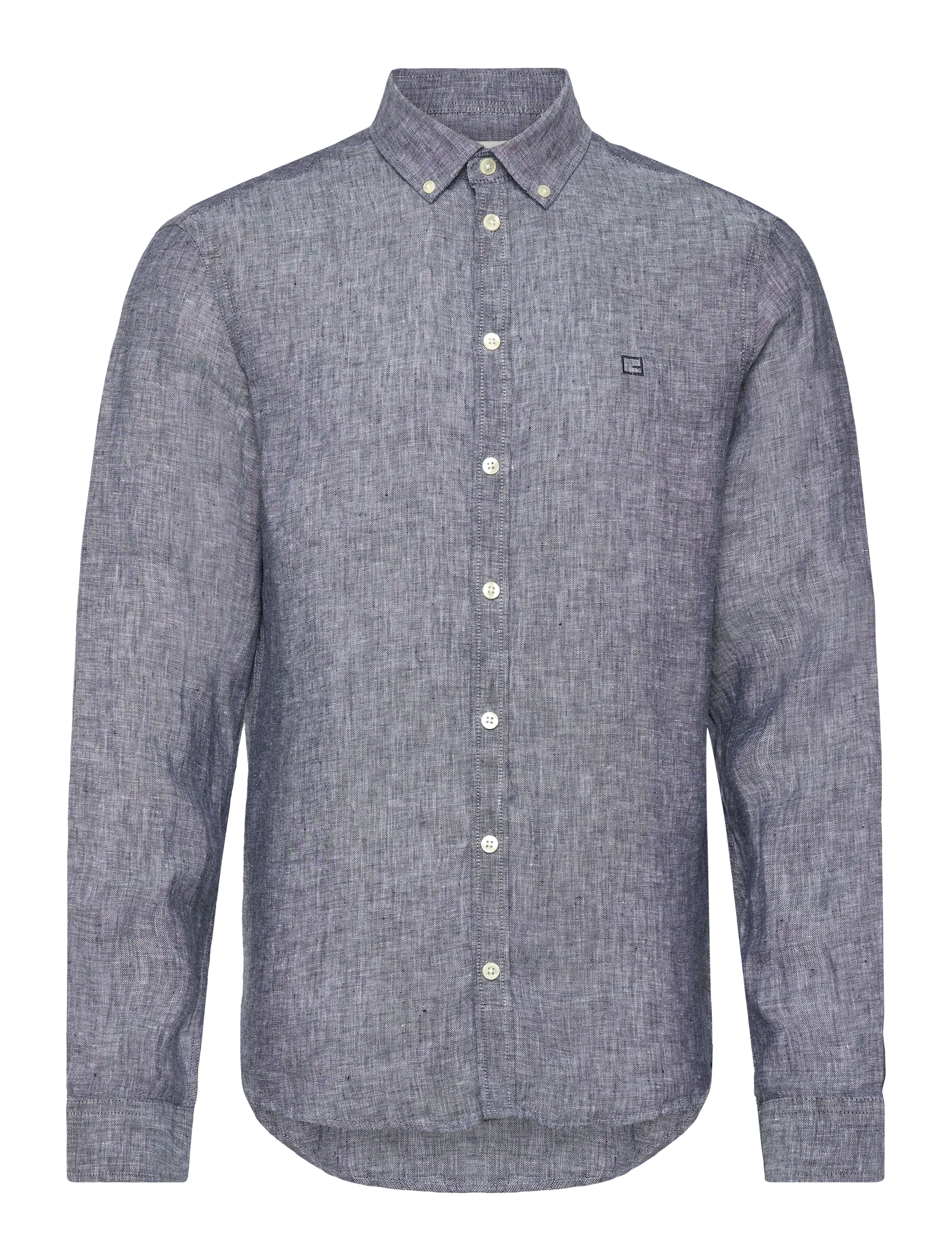 Casual Friday CFANTON BD LS LINEN SHIRT - Apģērbi - NAVY BLAZER MELANGE / navy