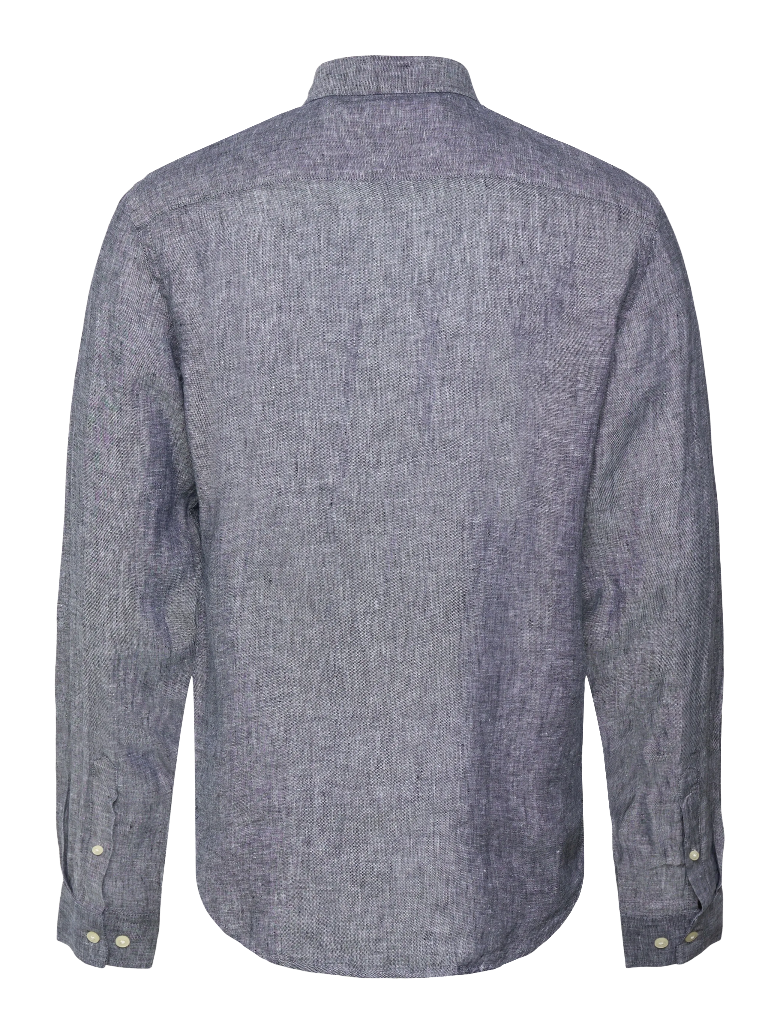 Casual Friday - CFANTON BD LS LINEN SHIRT - hörskyrtur - navy blazer melange - 1
